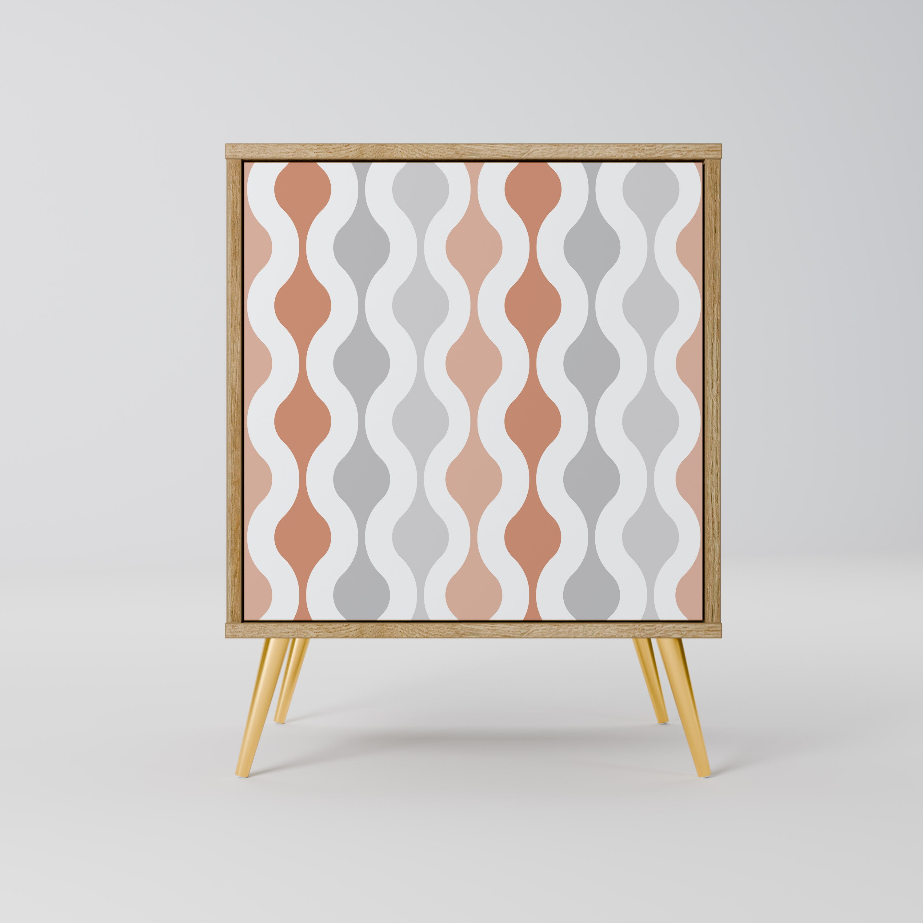 HAZY NOSTALGIA Aparador de 1 Porta em Efeito Carvalho