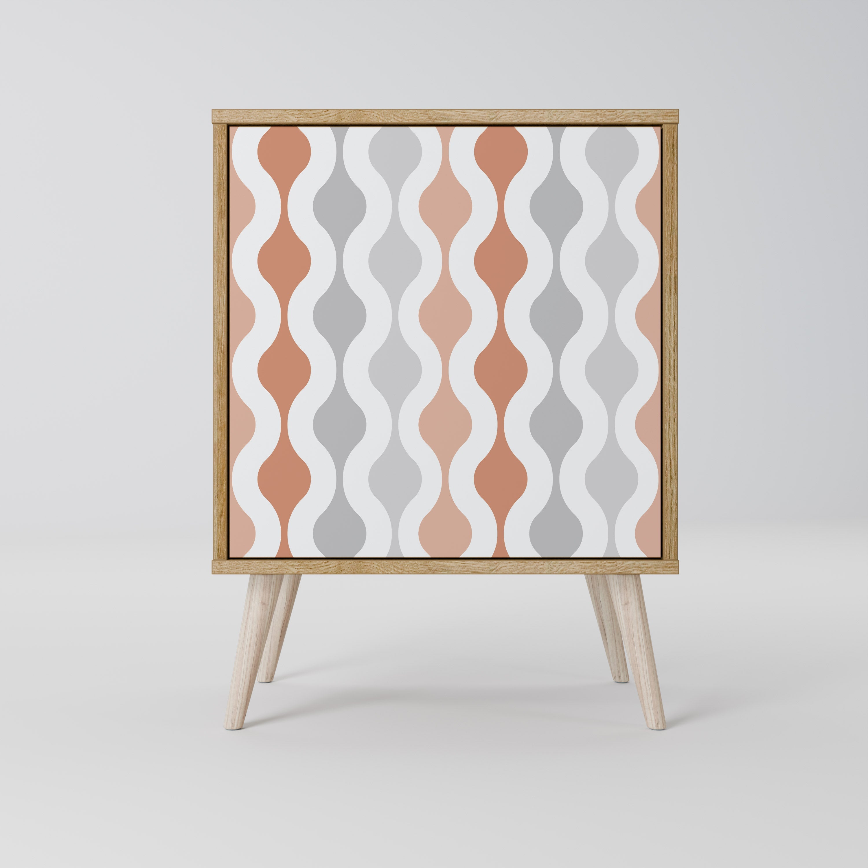 HAZY NOSTALGIA Aparador de 1 Porta em Efeito Carvalho