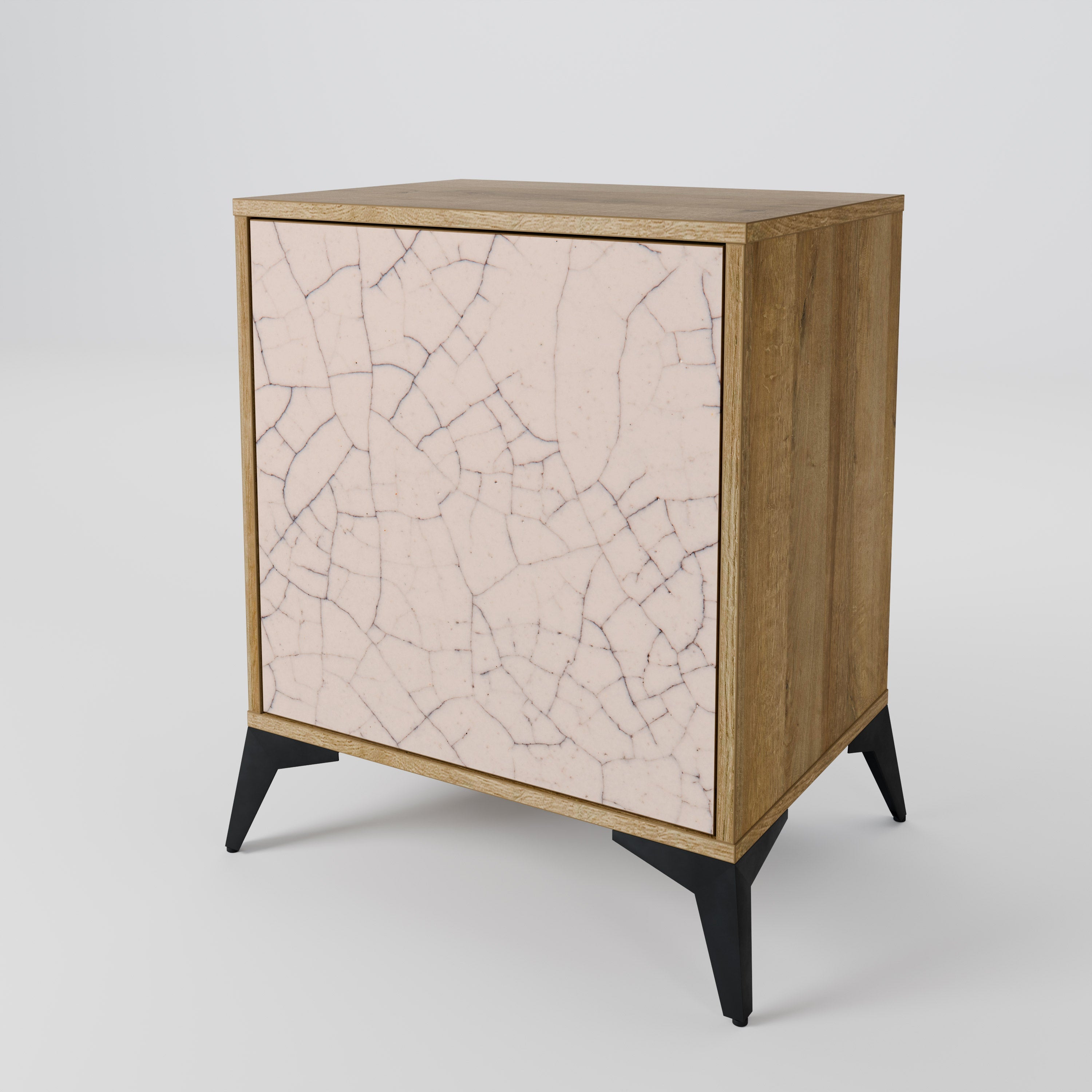 CERAMIC TEXTURE Aparador de 1 Porta em Efeito Carvalho