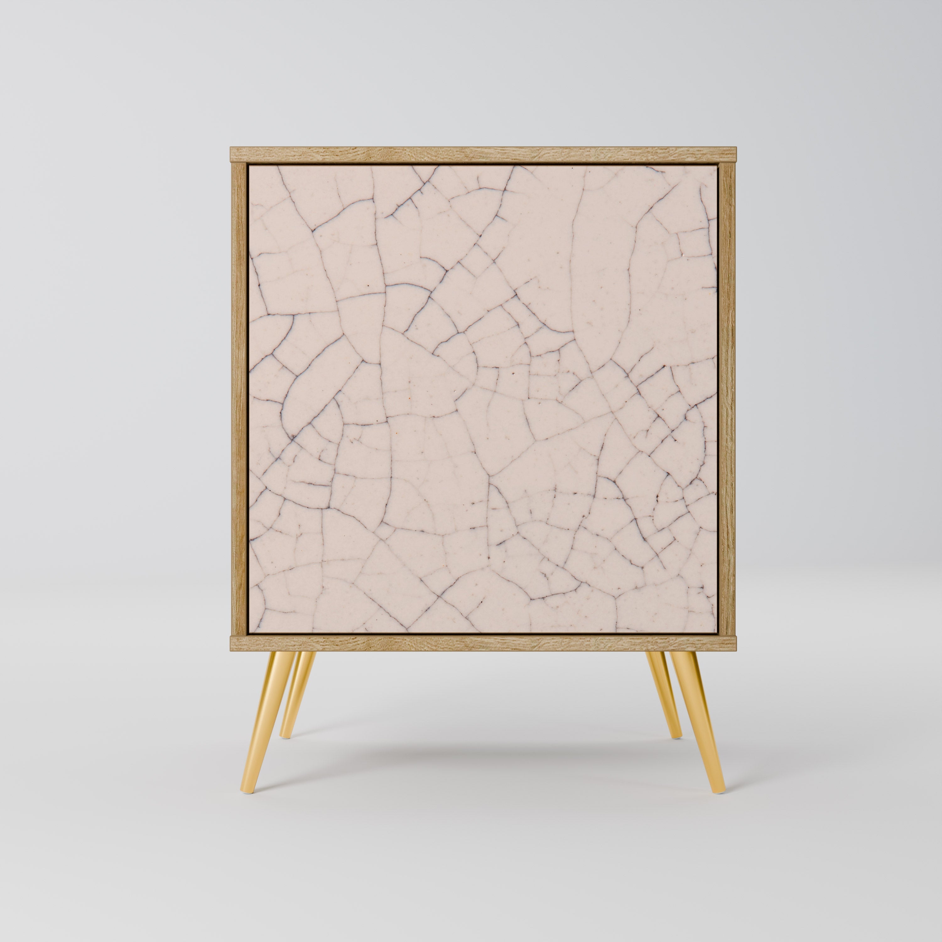 CERAMIC TEXTURE Aparador de 1 Porta em Efeito Carvalho