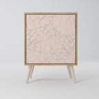 CERAMIC TEXTURE Aparador de 1 Porta em Efeito Carvalho