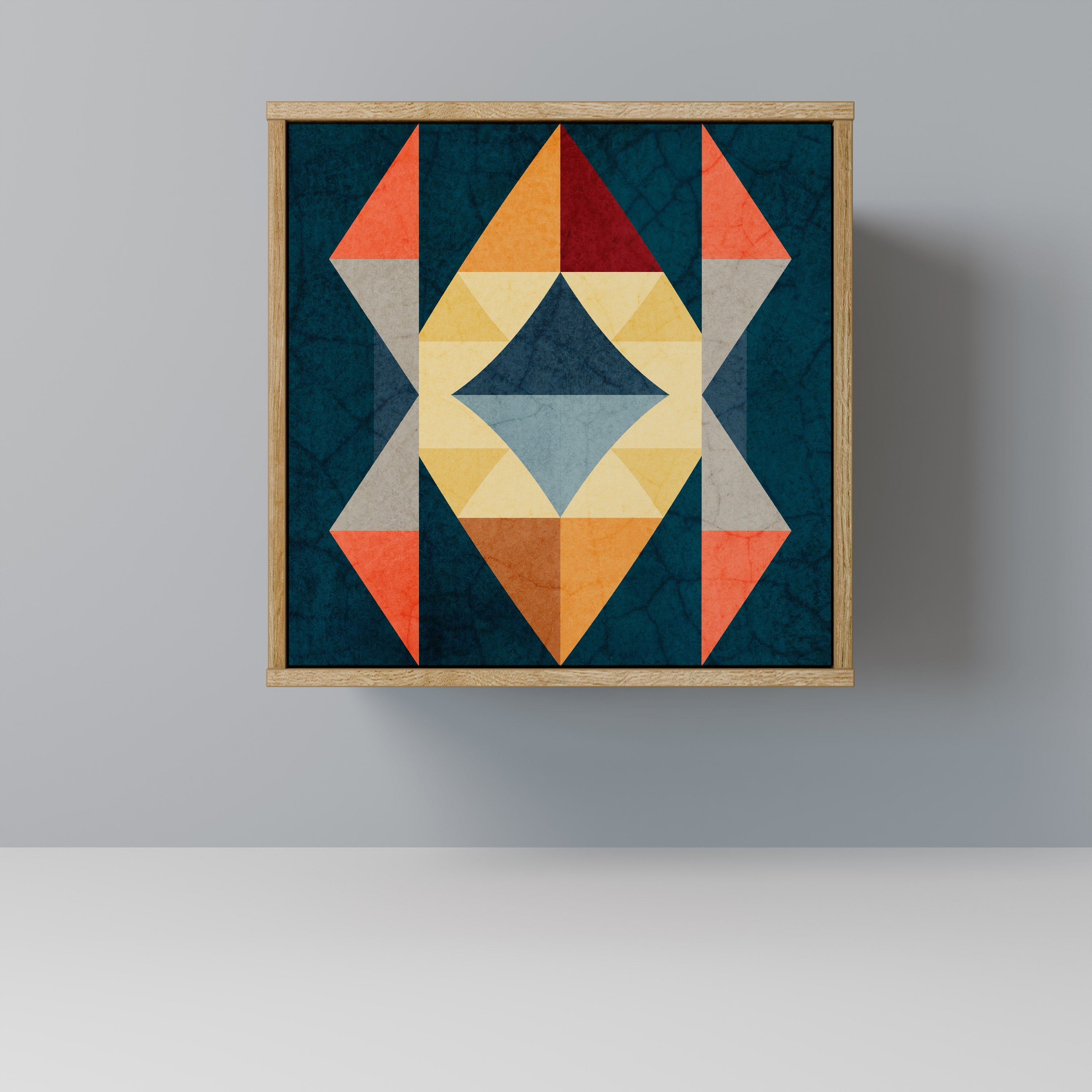 CRACKED ILLUSION Aparador de 1 Porta em Efeito Carvalho