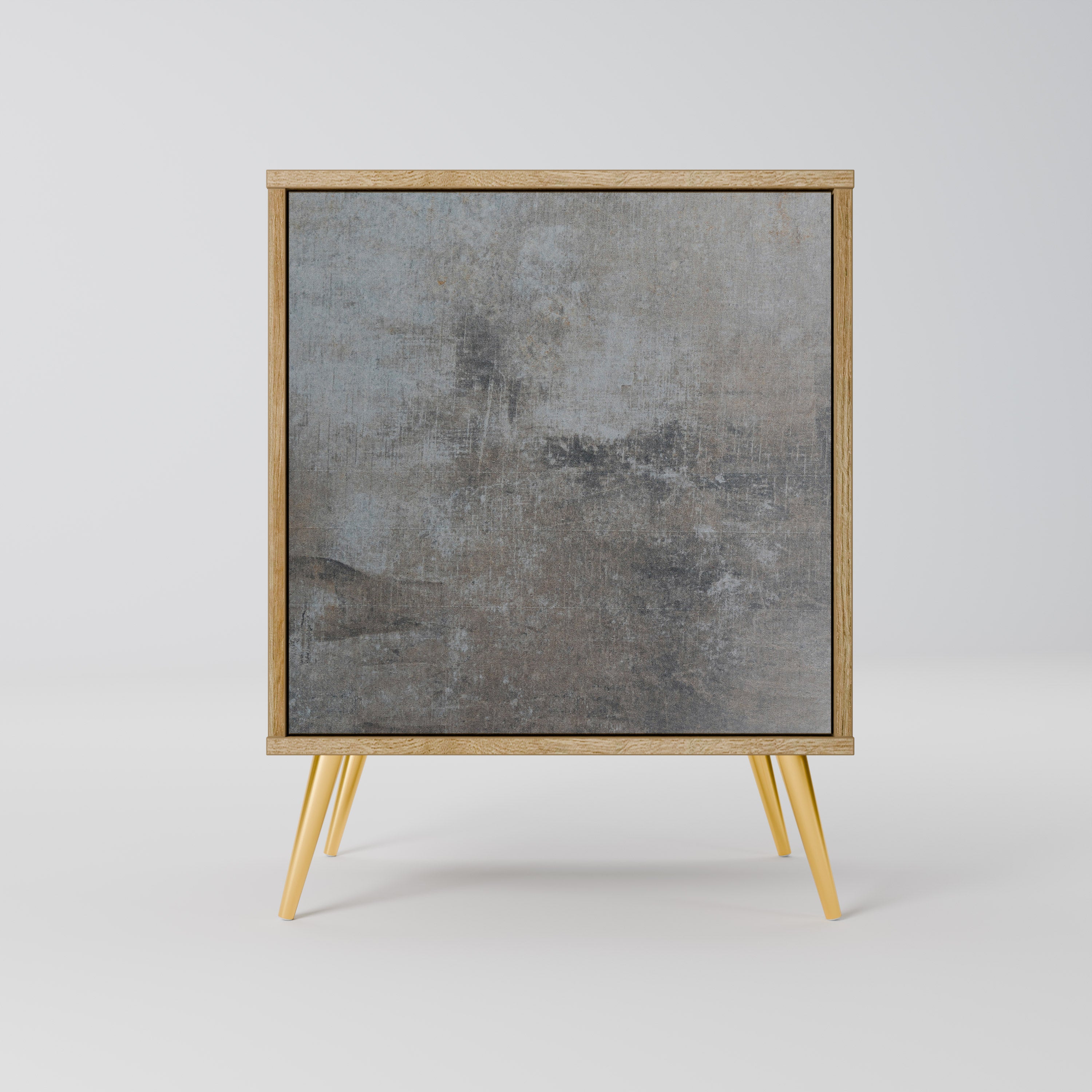 CONCRETE WALL Aparador de 1 Porta em Efeito Carvalho