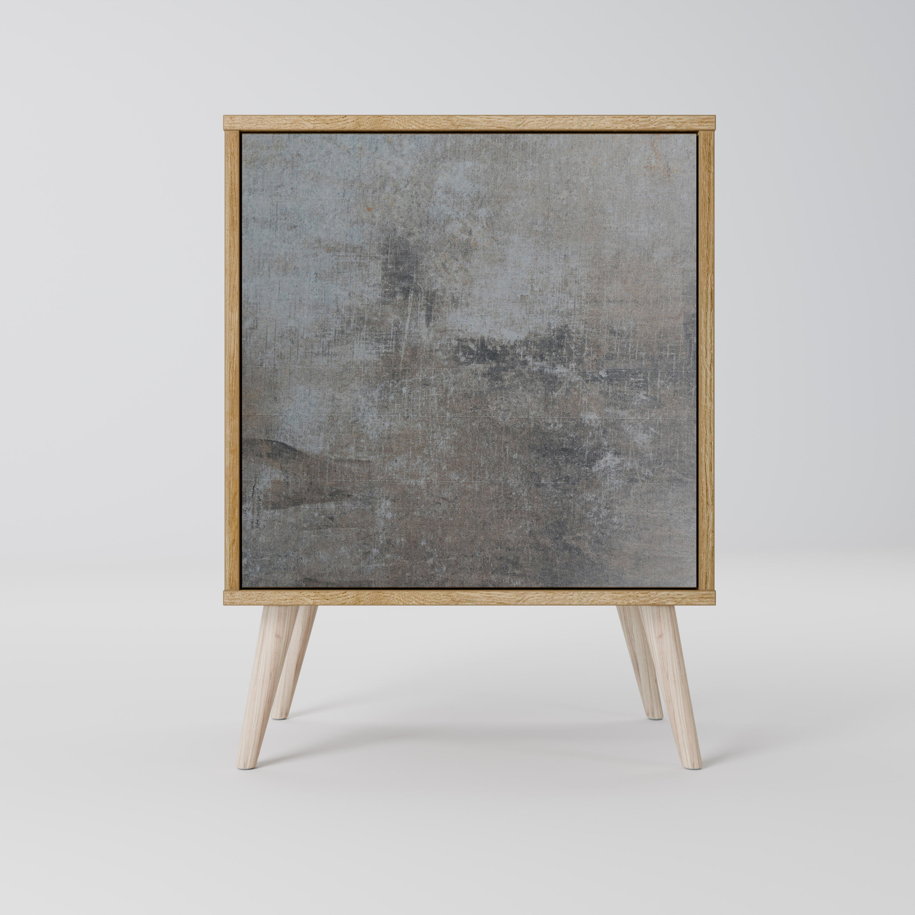 CONCRETE WALL Aparador de 1 Porta em Efeito Carvalho