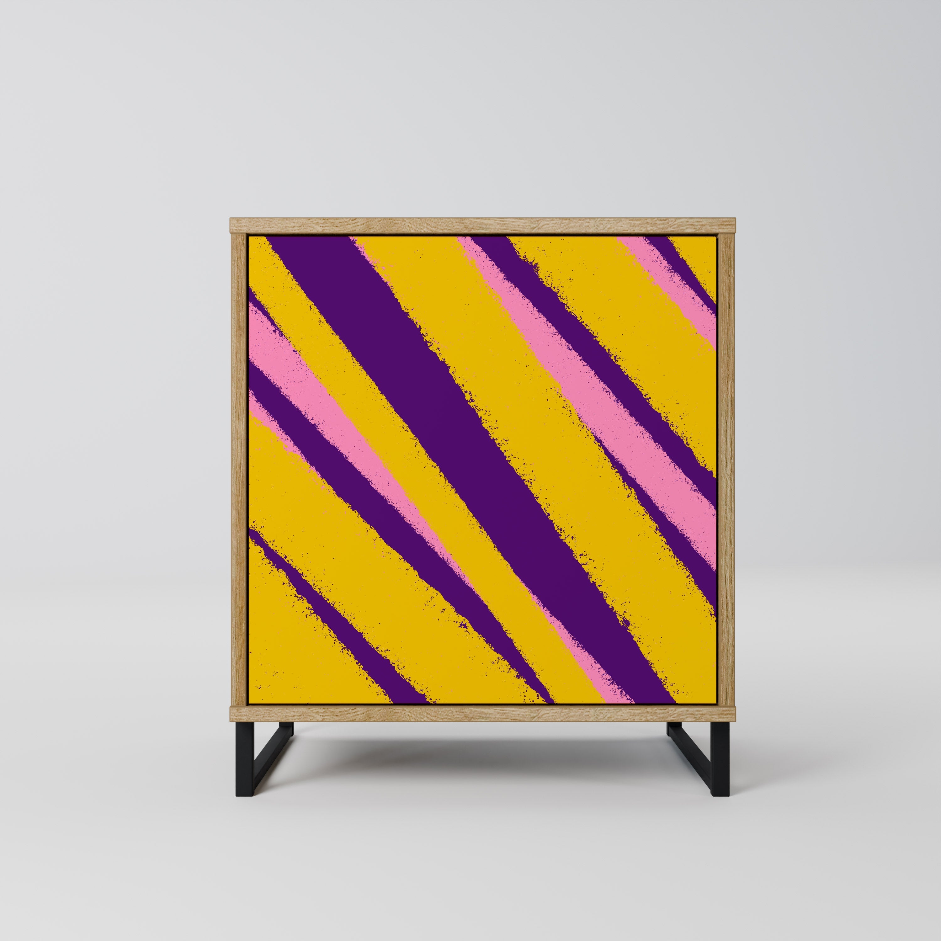 DREAMS COME TRUE Aparador de 1 Porta em Efeito Carvalho