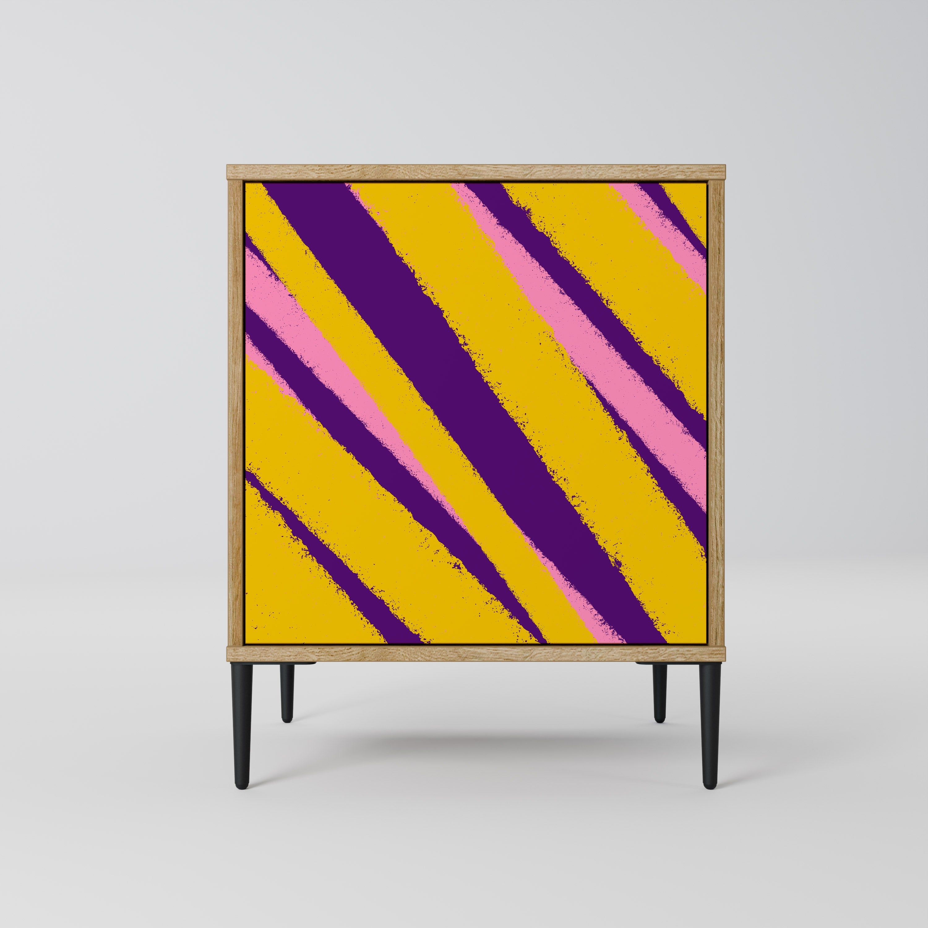 DREAMS COME TRUE Aparador de 1 Porta em Efeito Carvalho