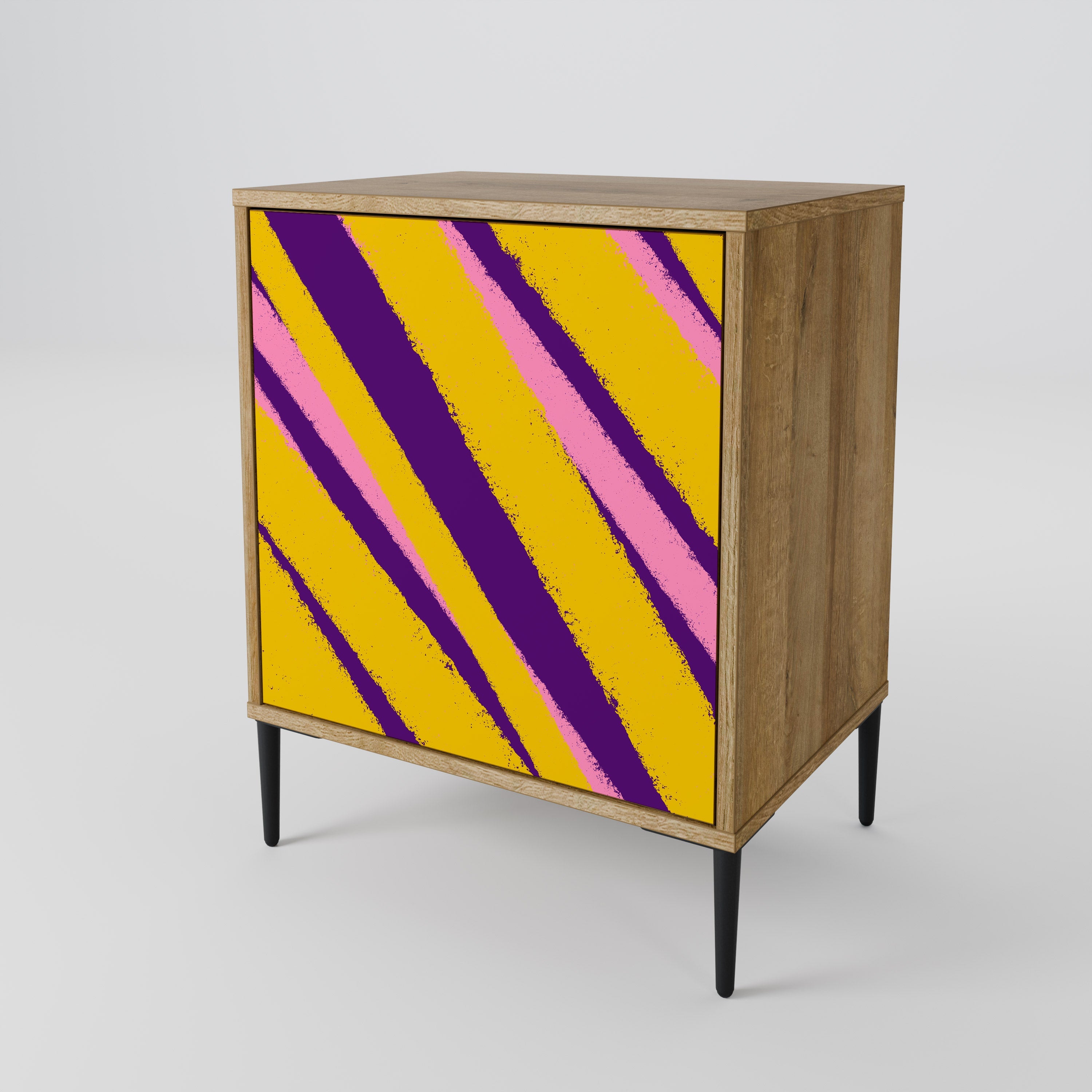 DREAMS COME TRUE Aparador de 1 Porta em Efeito Carvalho