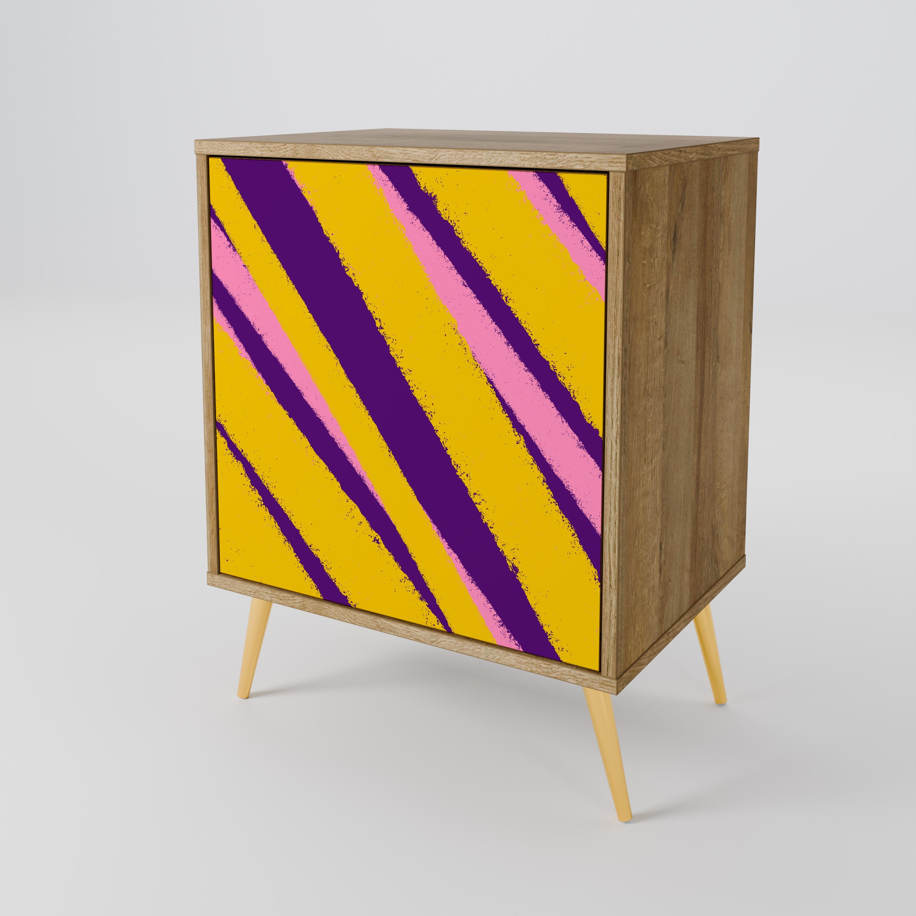 DREAMS COME TRUE Aparador de 1 Porta em Efeito Carvalho