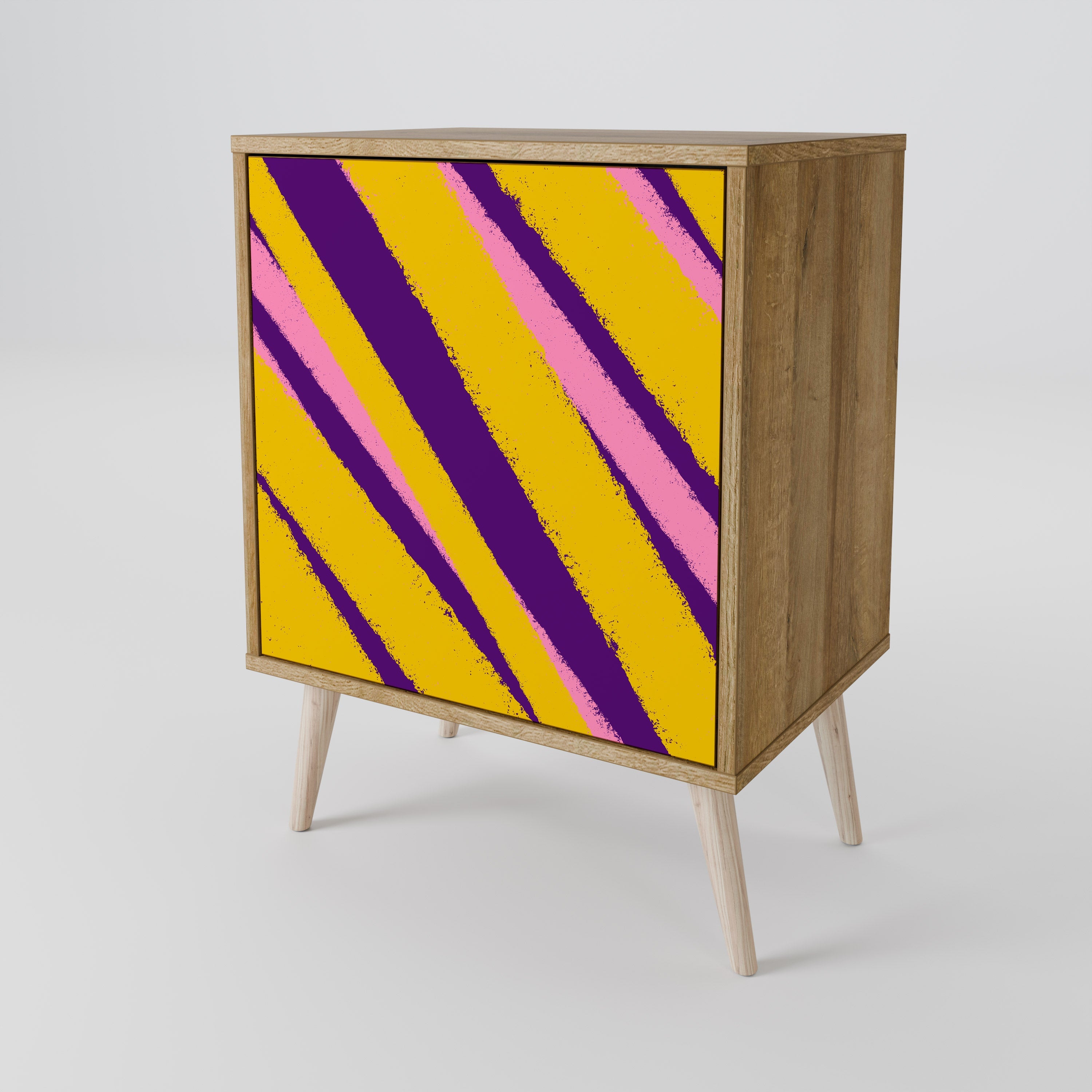 DREAMS COME TRUE Aparador de 1 Porta em Efeito Carvalho