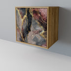 GOLDEN TIDES Aparador de 1 Porta em Efeito Carvalho