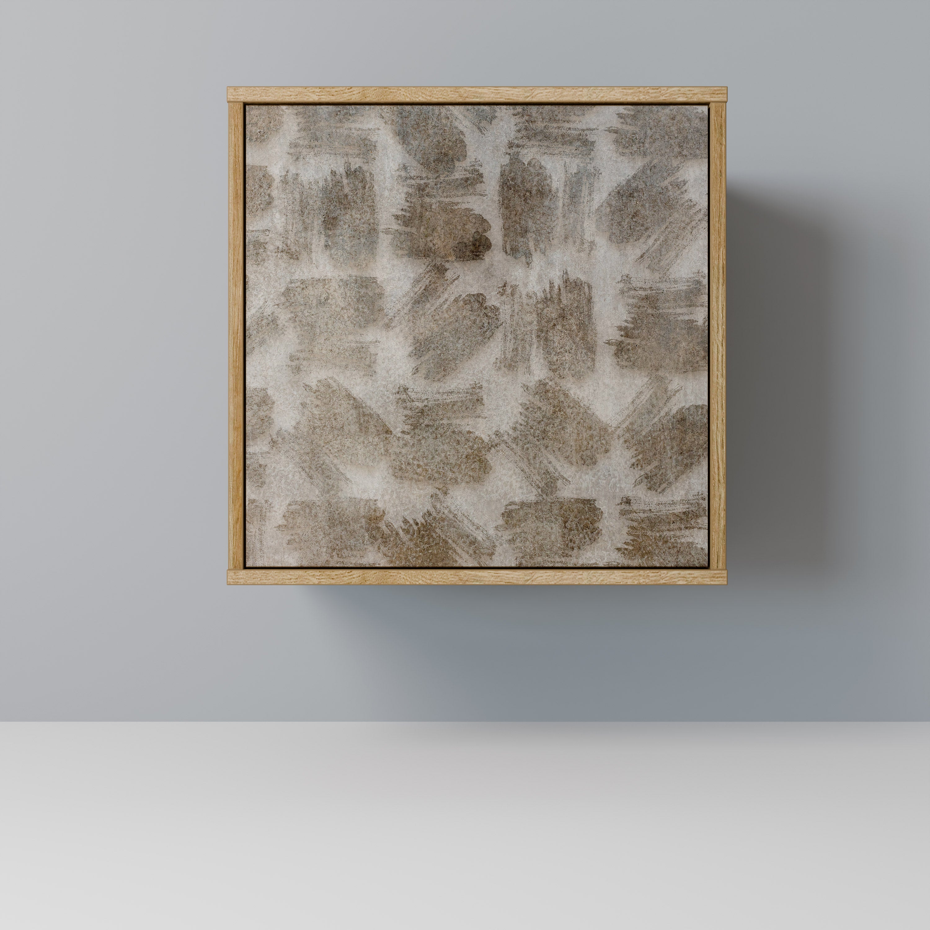 SLIGHTLY BLURRED Aparador de 1 Porta em Efeito Carvalho