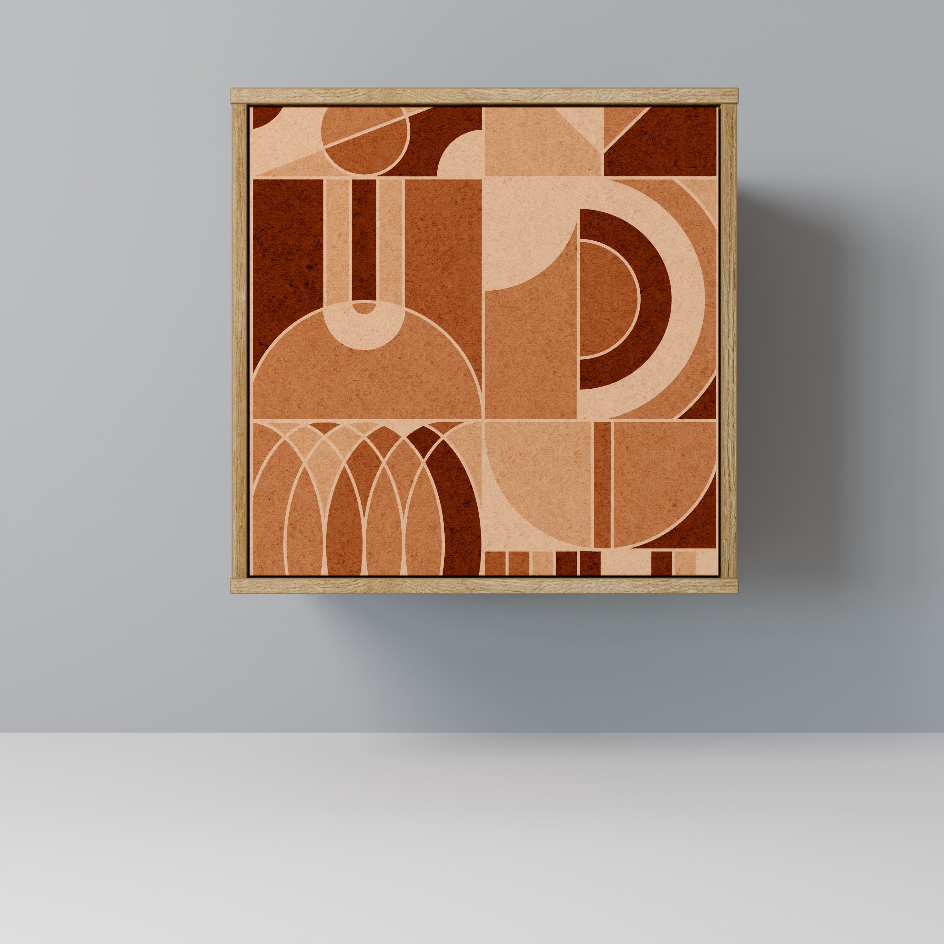 PRISM MOSAIC Aparador de 1 Porta em Efeito Carvalho