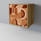 PRISM MOSAIC Aparador de 1 Porta em Efeito Carvalho