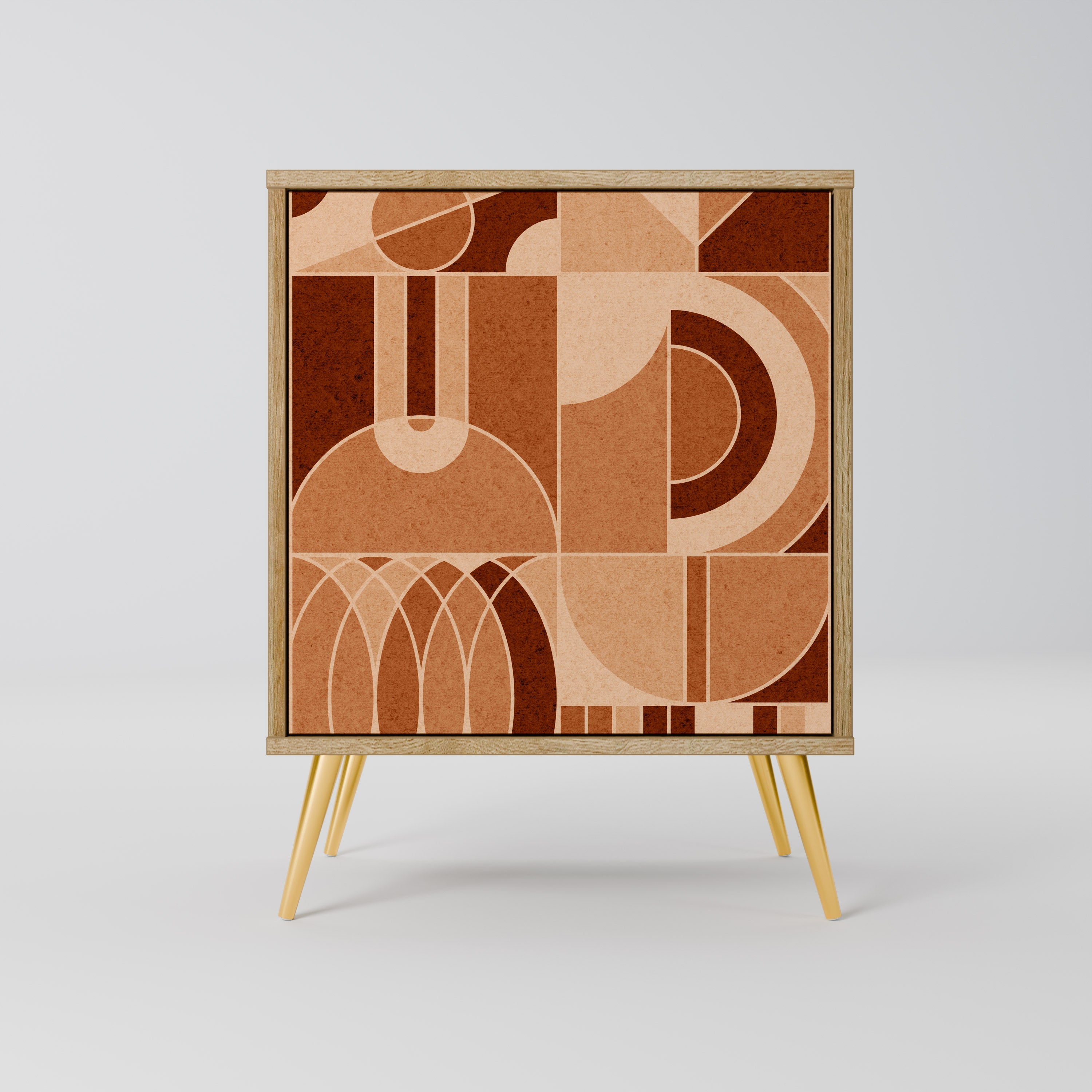 PRISM MOSAIC Aparador de 1 Porta em Efeito Carvalho