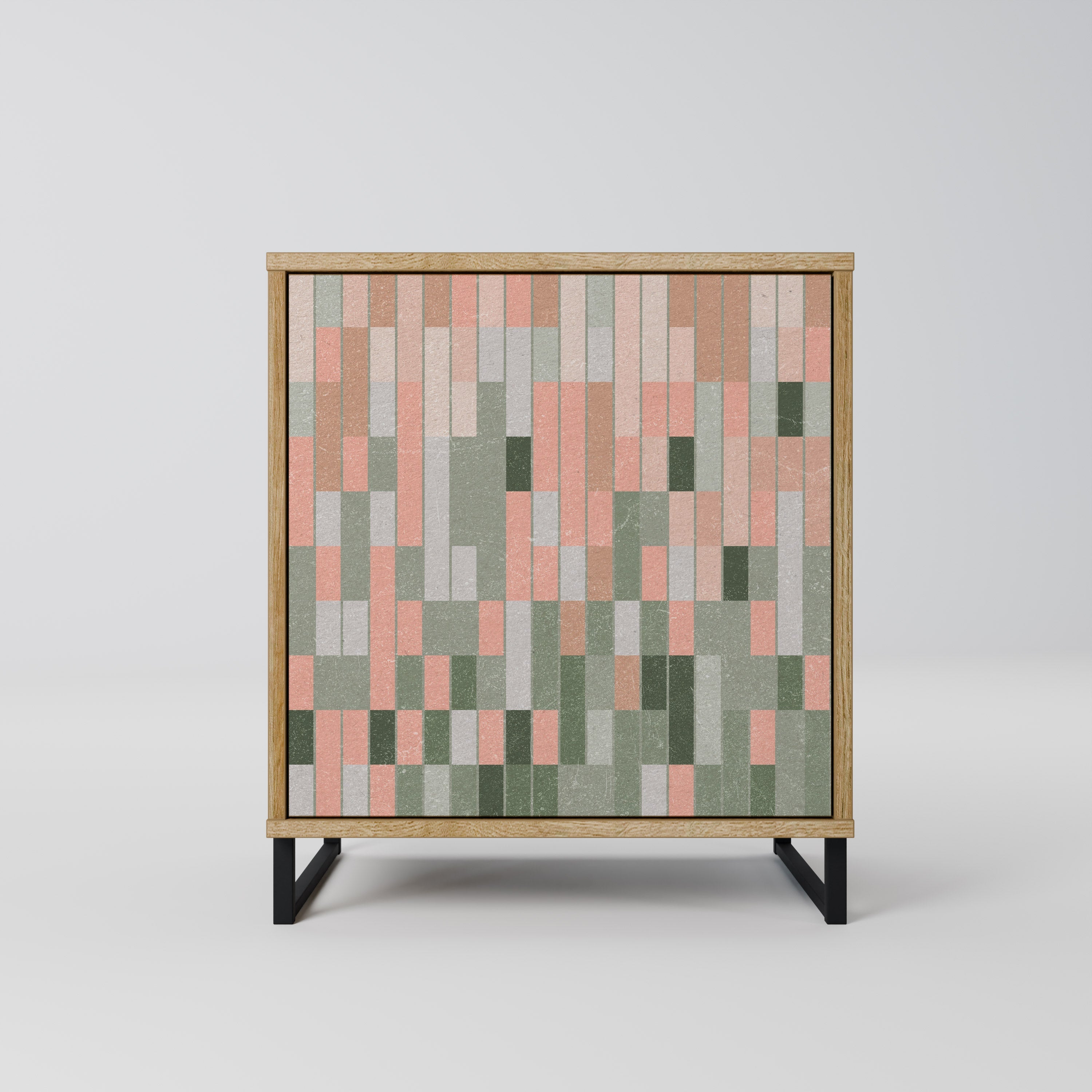 BUILDING THE FUTURE Aparador de 1 Porta em Efeito Carvalho