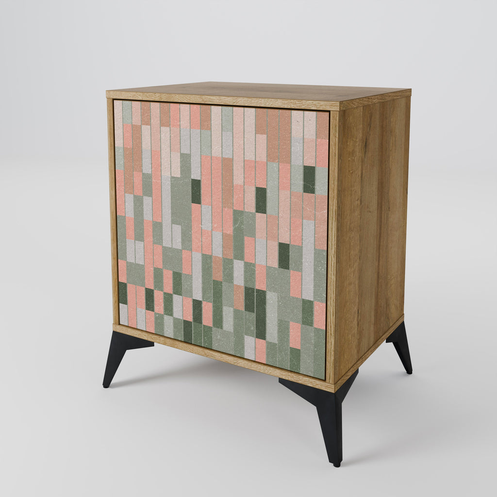 BUILDING THE FUTURE Aparador de 1 Porta em Efeito Carvalho