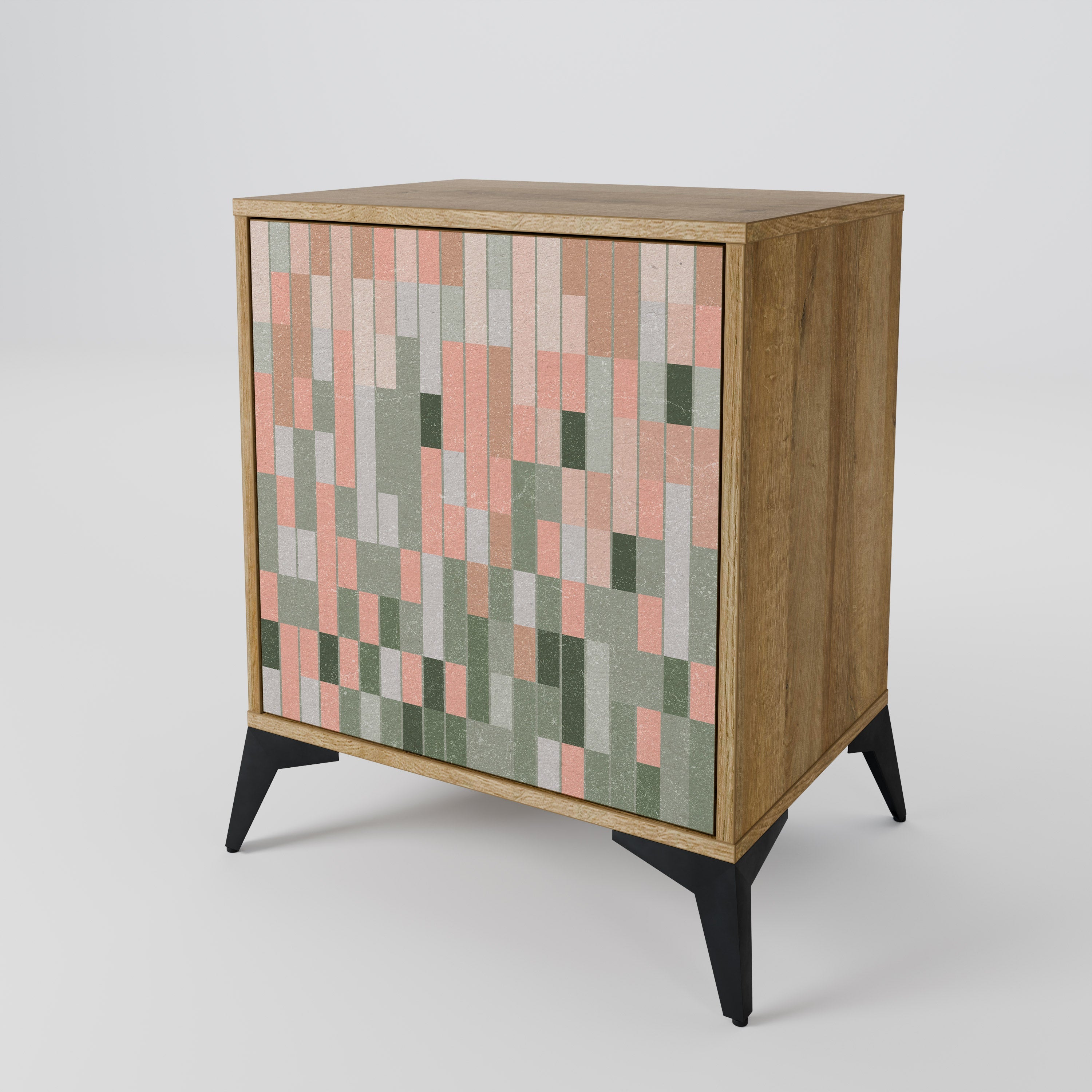 BUILDING THE FUTURE Aparador de 1 Porta em Efeito Carvalho