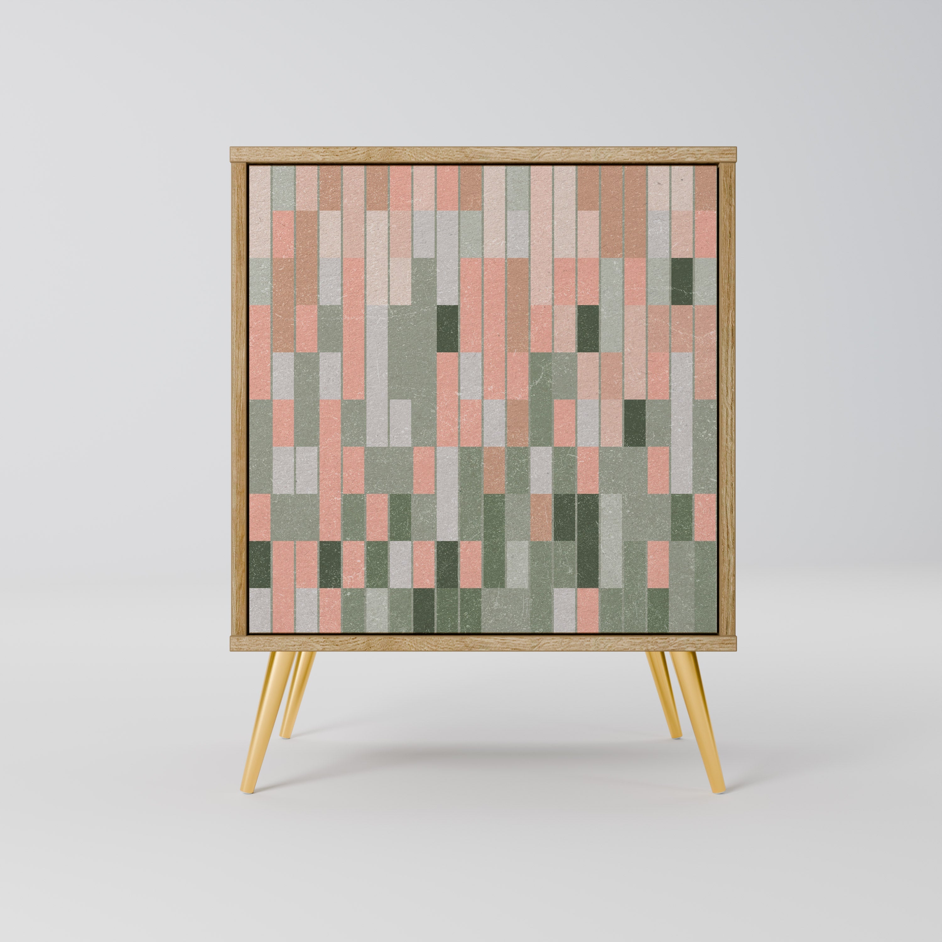 BUILDING THE FUTURE Aparador de 1 Porta em Efeito Carvalho