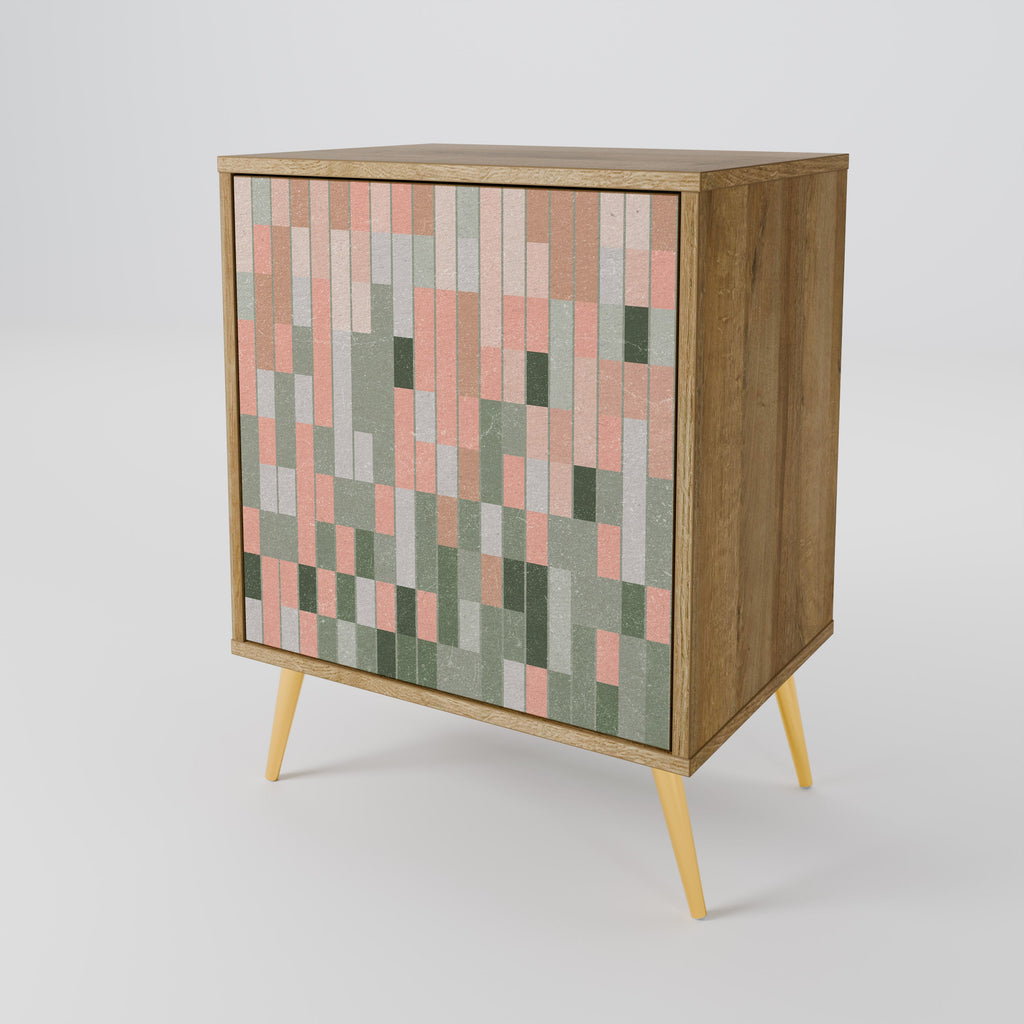 BUILDING THE FUTURE Aparador de 1 Porta em Efeito Carvalho