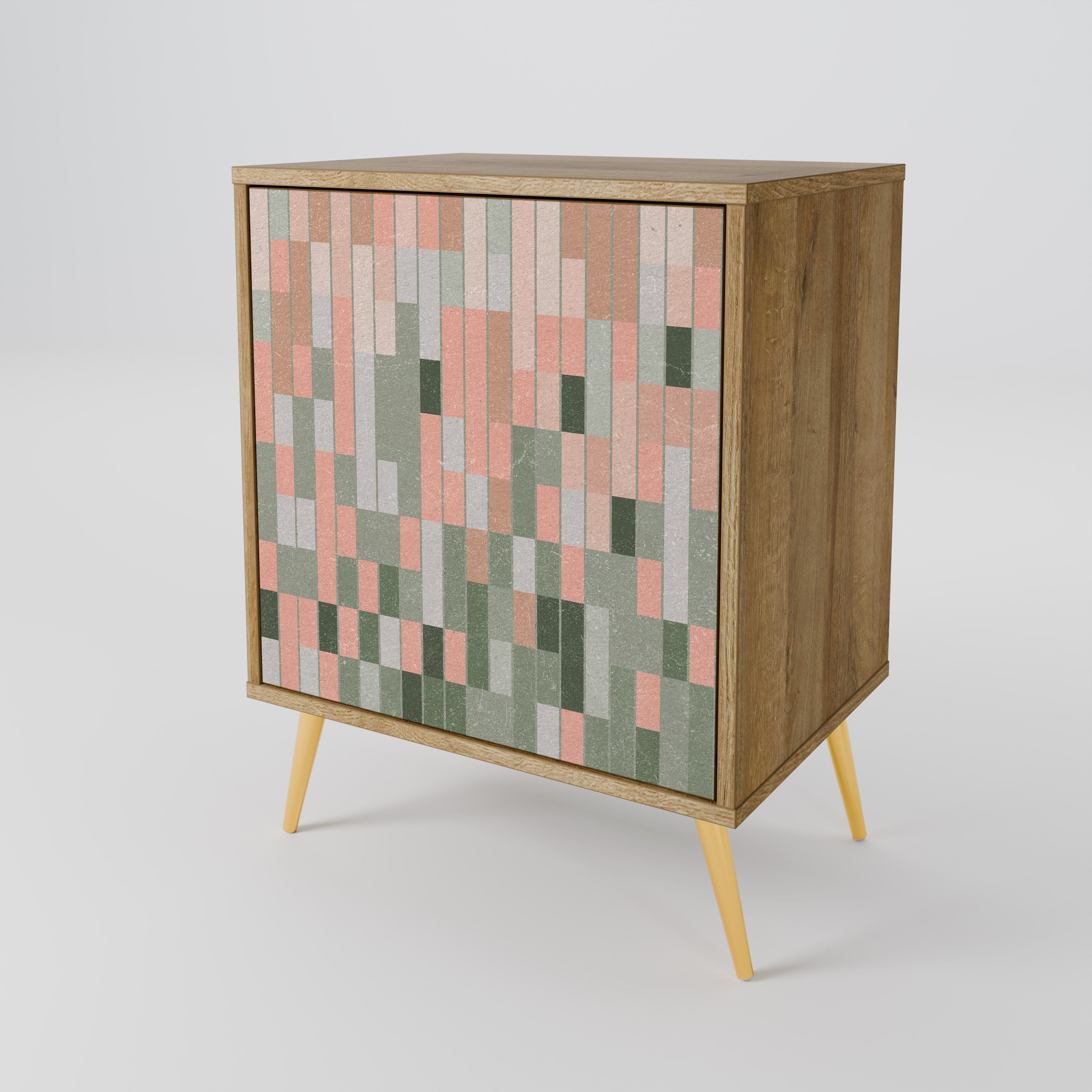 BUILDING THE FUTURE Aparador de 1 Porta em Efeito Carvalho