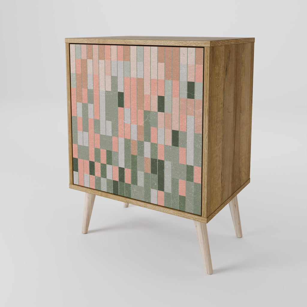 BUILDING THE FUTURE Aparador de 1 Porta em Efeito Carvalho