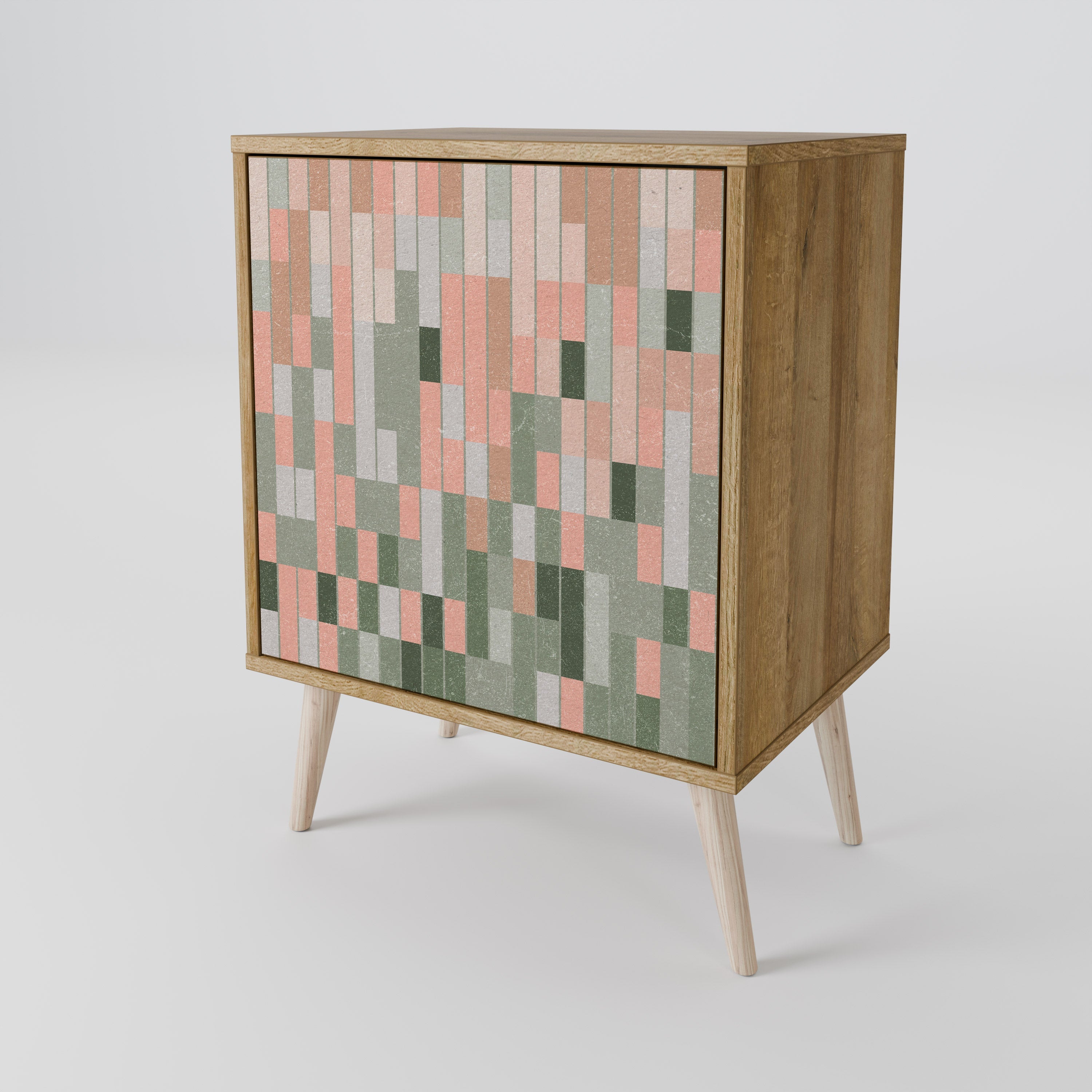 BUILDING THE FUTURE Aparador de 1 Porta em Efeito Carvalho