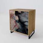 GILDED SWIRLS Aparador de 1 Porta em Efeito Carvalho