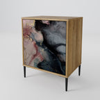 GILDED SWIRLS Aparador de 1 Porta em Efeito Carvalho