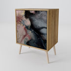 GILDED SWIRLS Aparador de 1 Porta em Efeito Carvalho