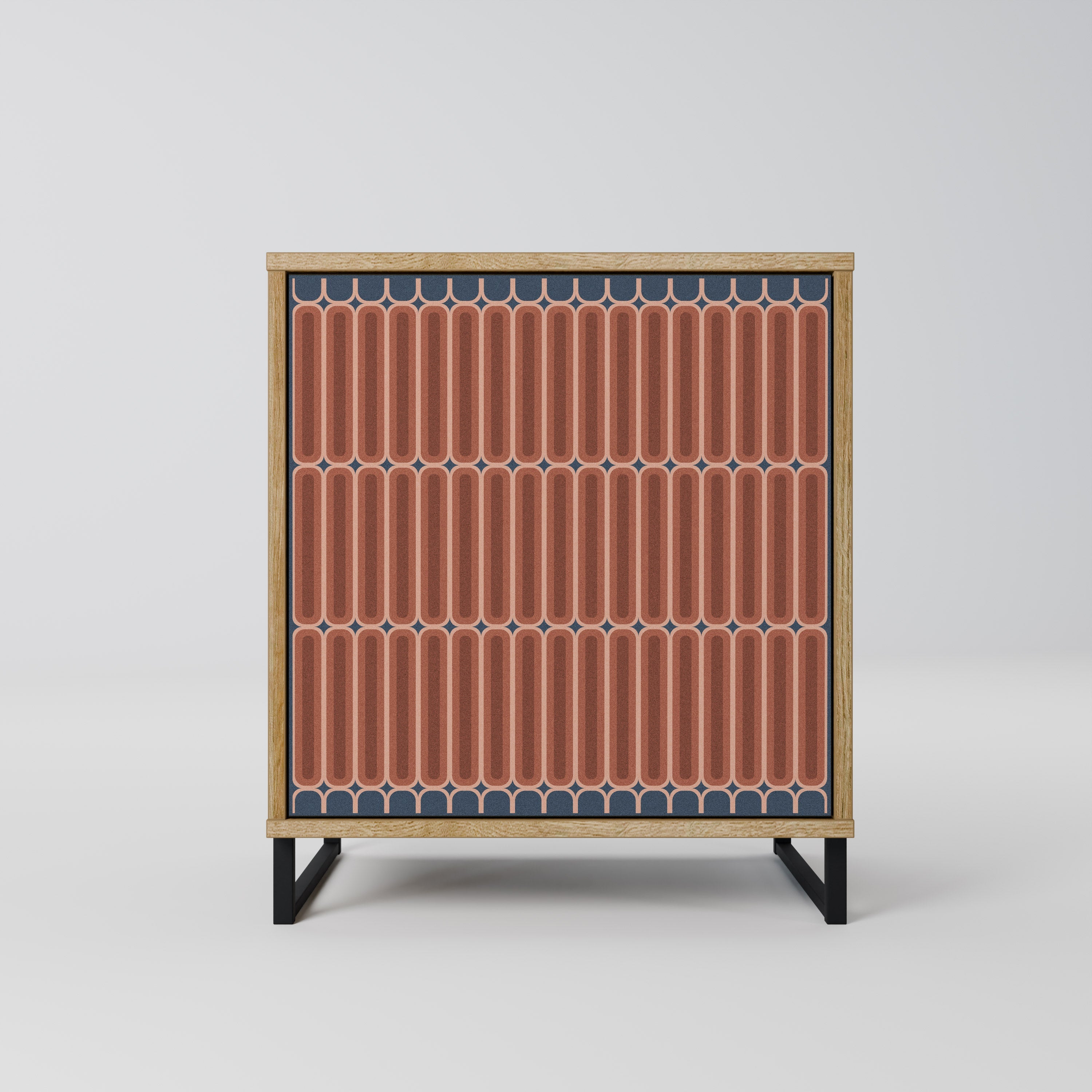 HYPNOTIC GATE Aparador de 1 Porta em Efeito Carvalho