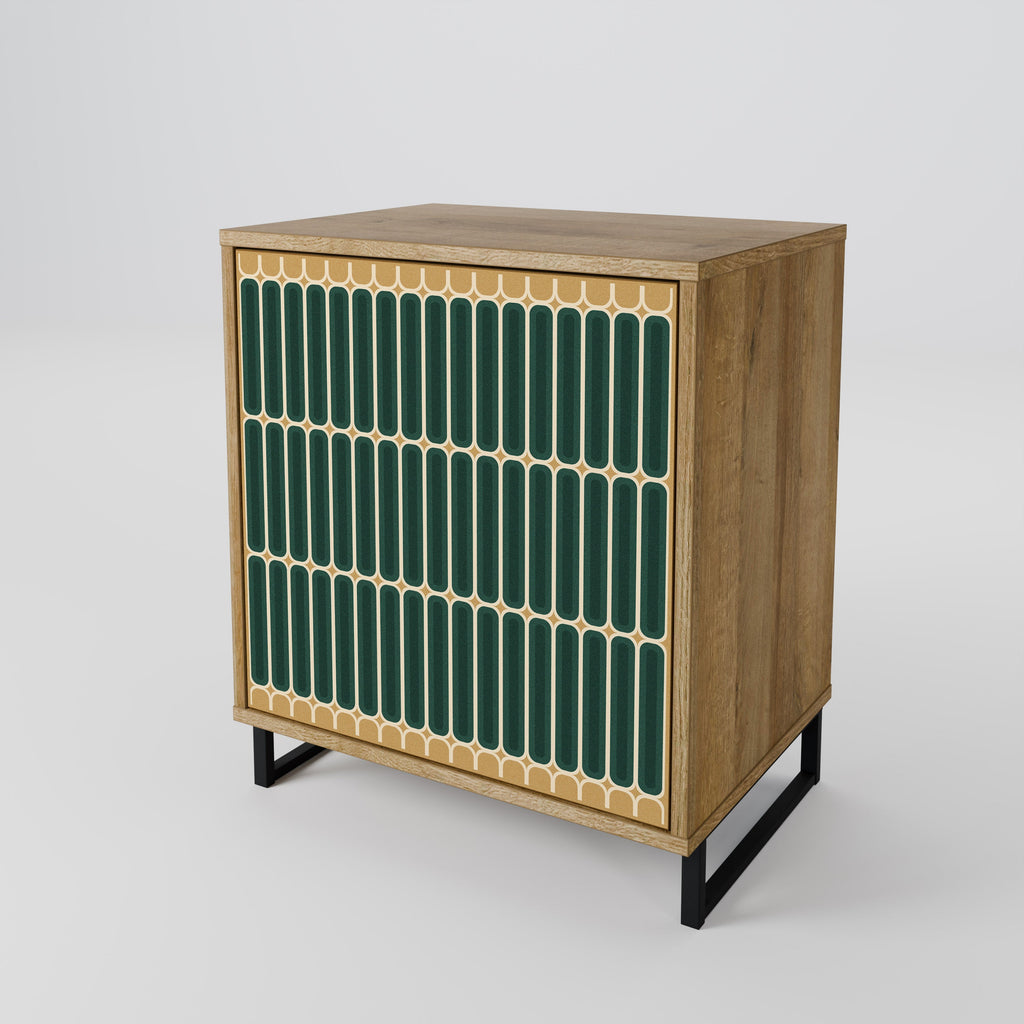 ILUSION GATE Aparador de 1 Porta em Efeito Carvalho