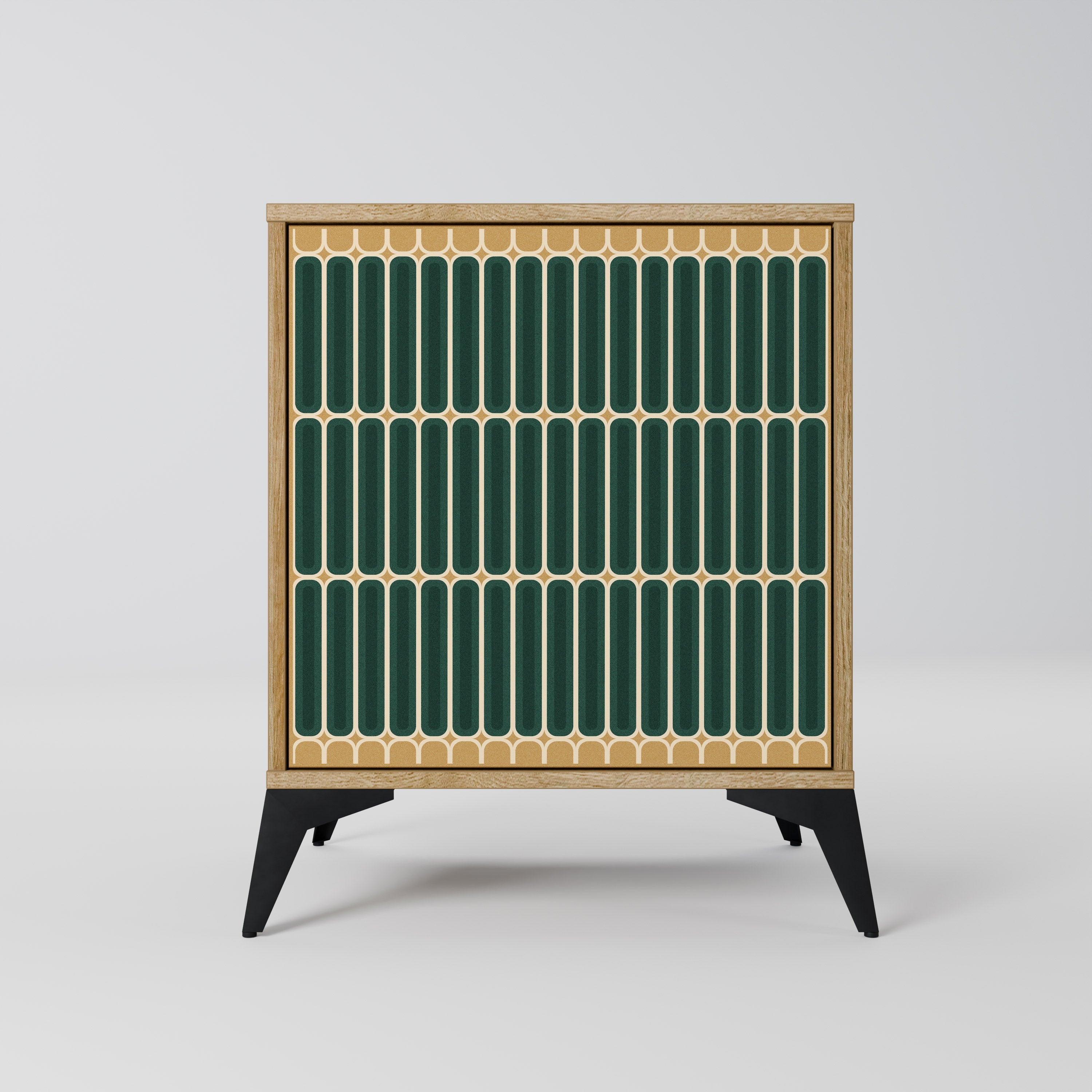 ILUSION GATE Aparador de 1 Porta em Efeito Carvalho