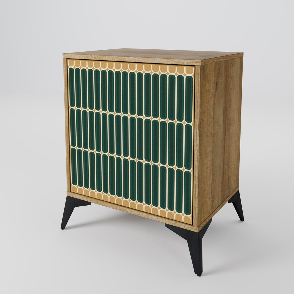 ILUSION GATE Aparador de 1 Porta em Efeito Carvalho