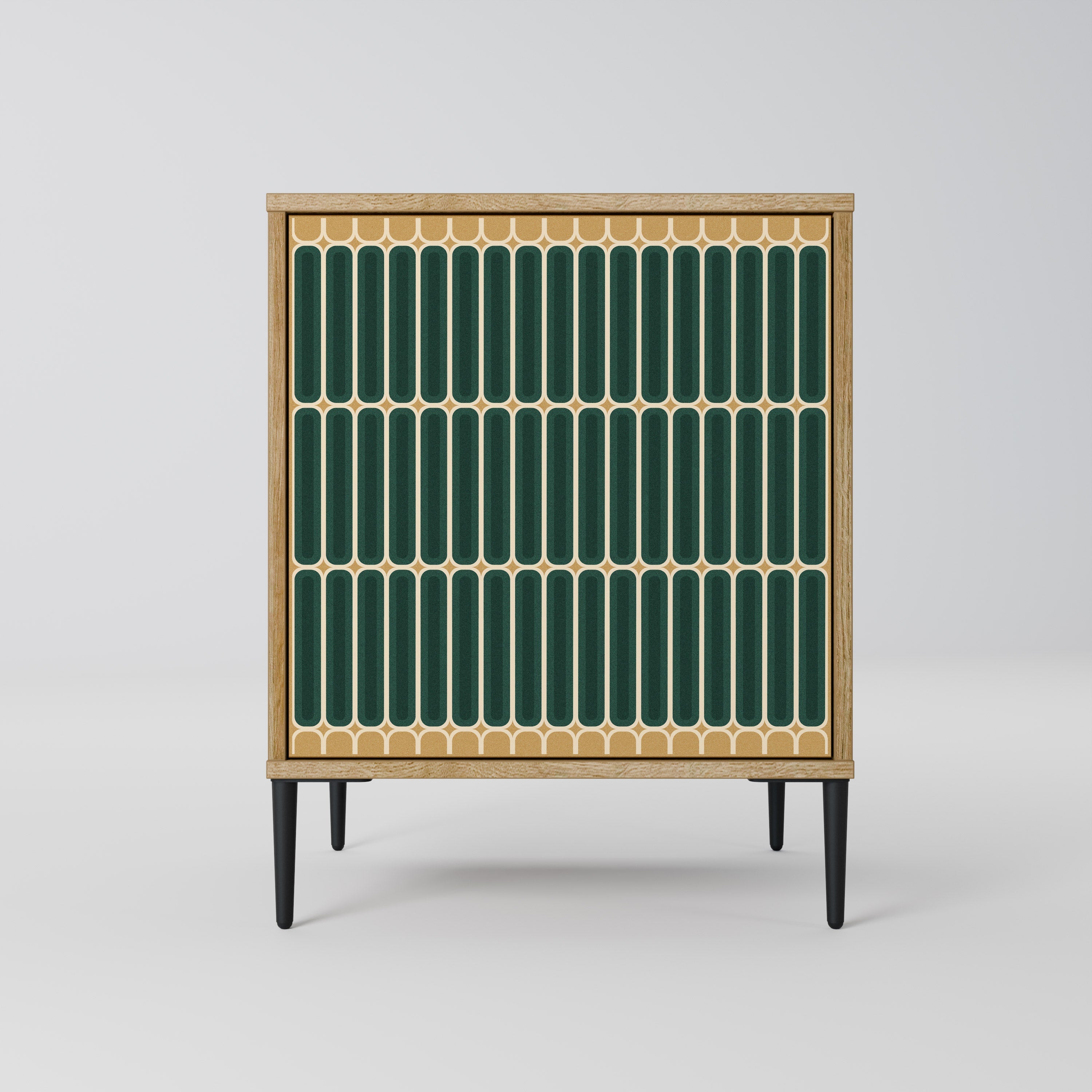 ILUSION GATE Aparador de 1 Porta em Efeito Carvalho