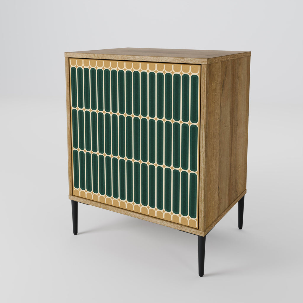 ILUSION GATE Aparador de 1 Porta em Efeito Carvalho