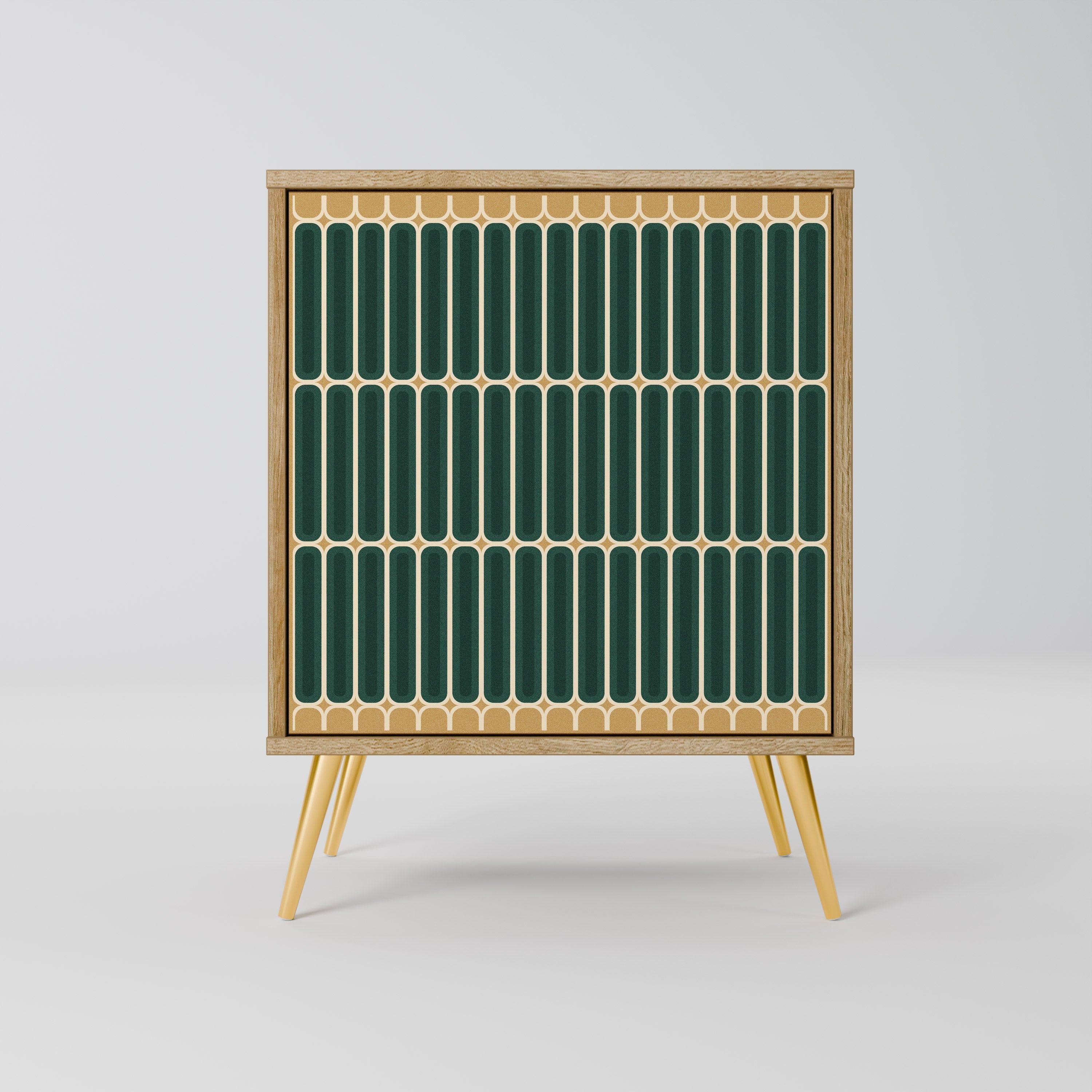 ILUSION GATE Aparador de 1 Porta em Efeito Carvalho