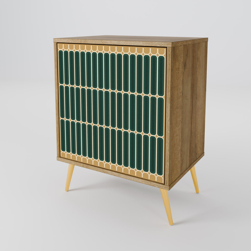 ILUSION GATE Aparador de 1 Porta em Efeito Carvalho