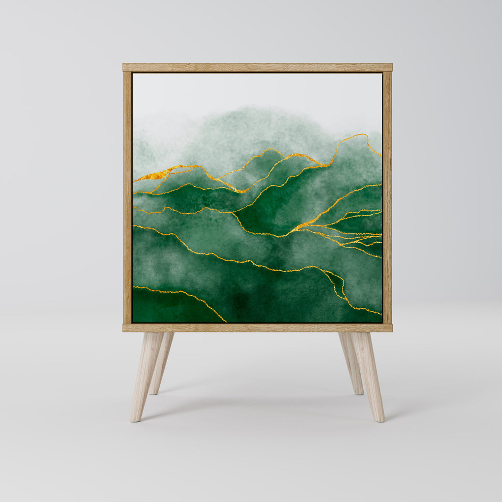 EXPENSIVE NATURE Aparador de 1 Porta em Efeito Carvalho