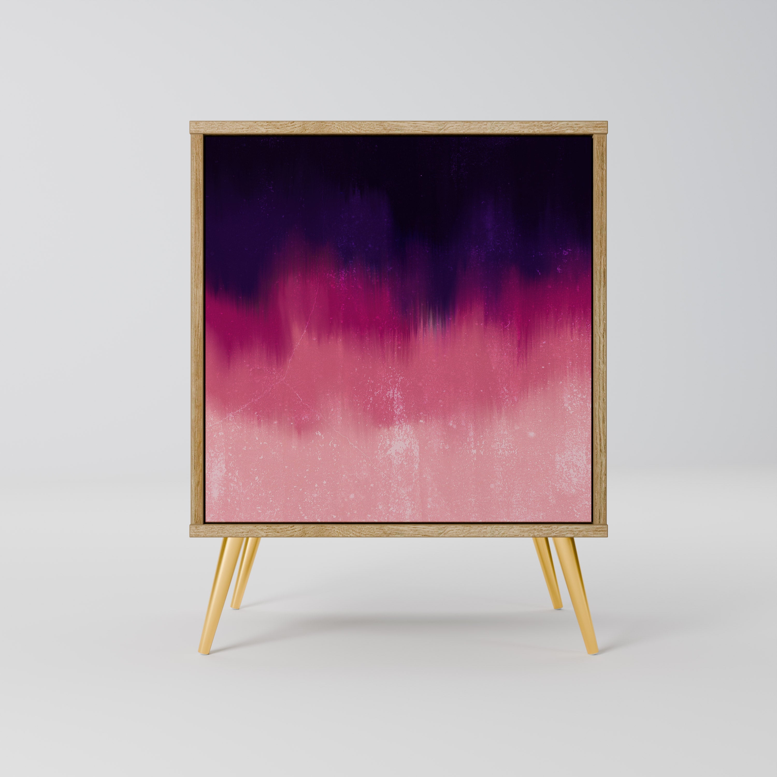 AURORA BOREALIS Aparador de 1 Porta em Efeito Carvalho