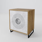 SOLID CIRCLES Aparador de 1 Porta em Efeito Carvalho