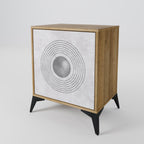 SOLID CIRCLES Aparador de 1 Porta em Efeito Carvalho