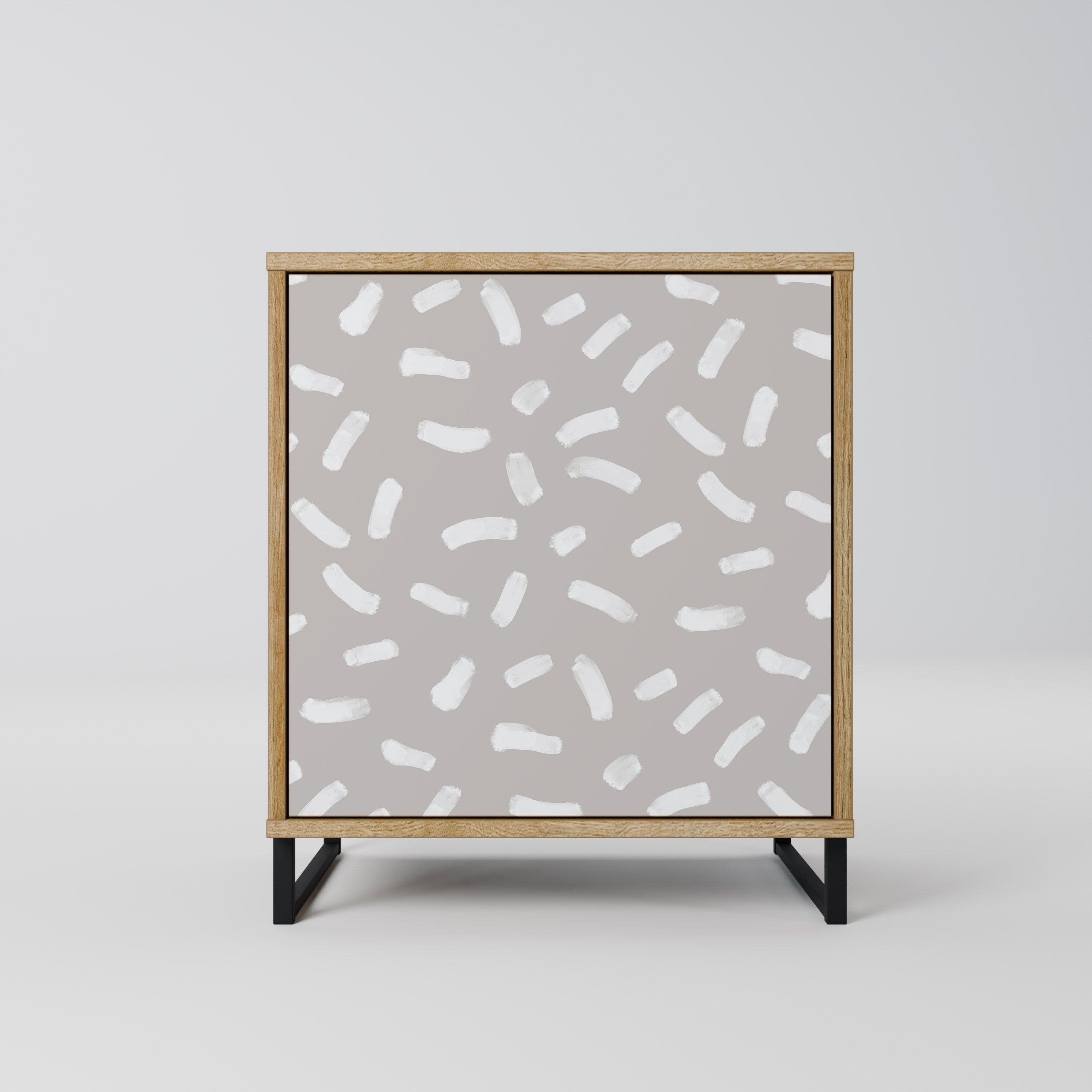 PASSING SECONDS Aparador de 1 Porta em Efeito Carvalho