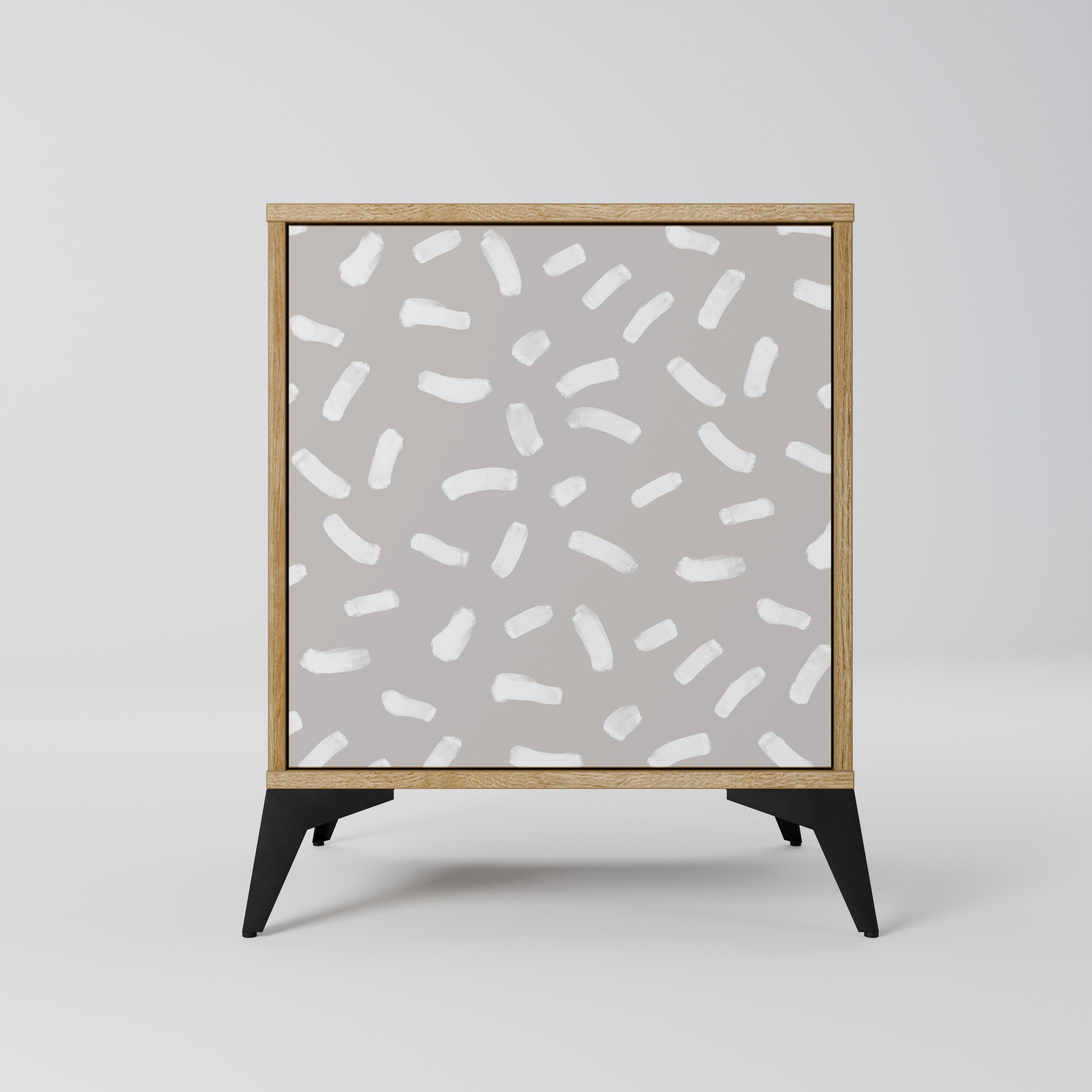 PASSING SECONDS Aparador de 1 Porta em Efeito Carvalho