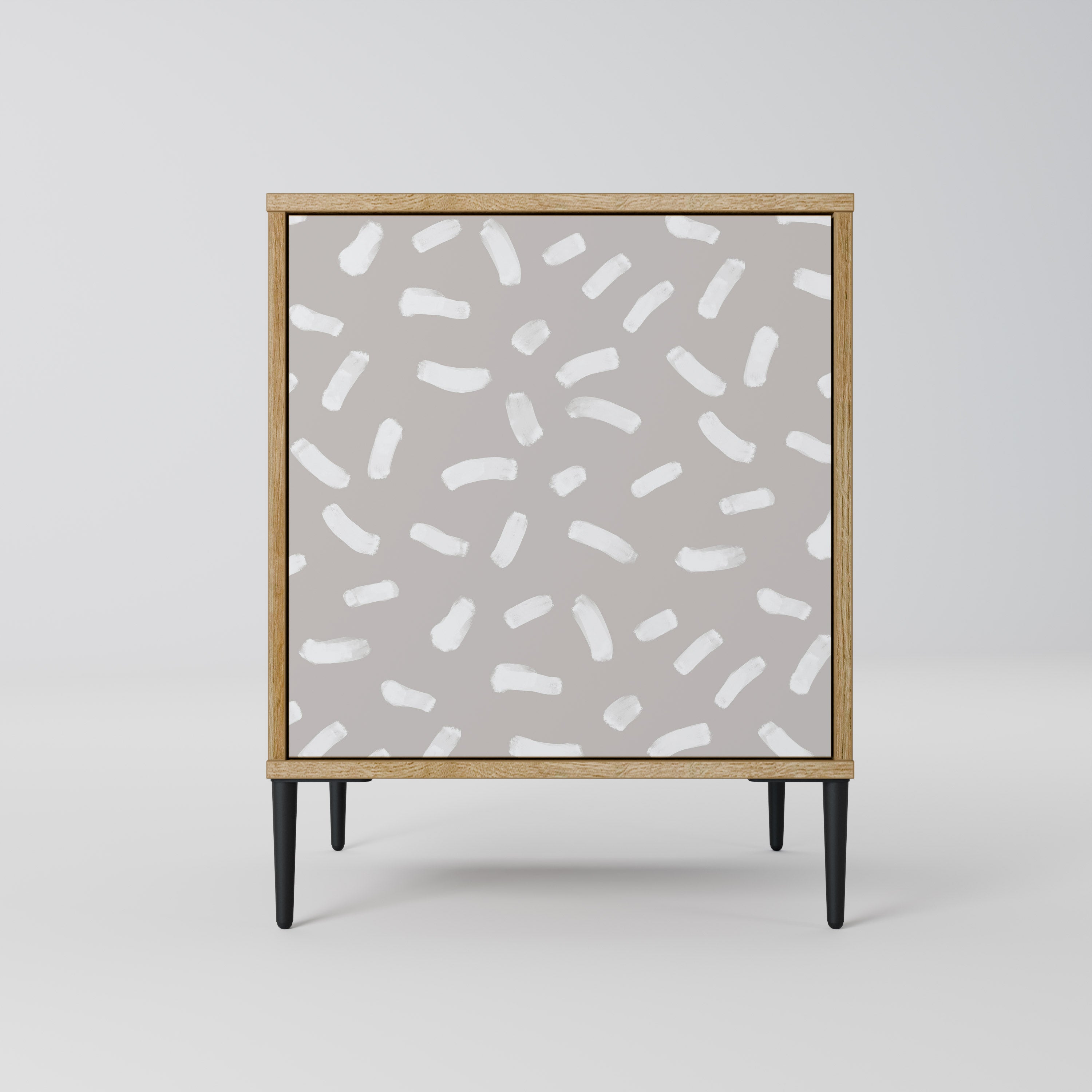 PASSING SECONDS Aparador de 1 Porta em Efeito Carvalho