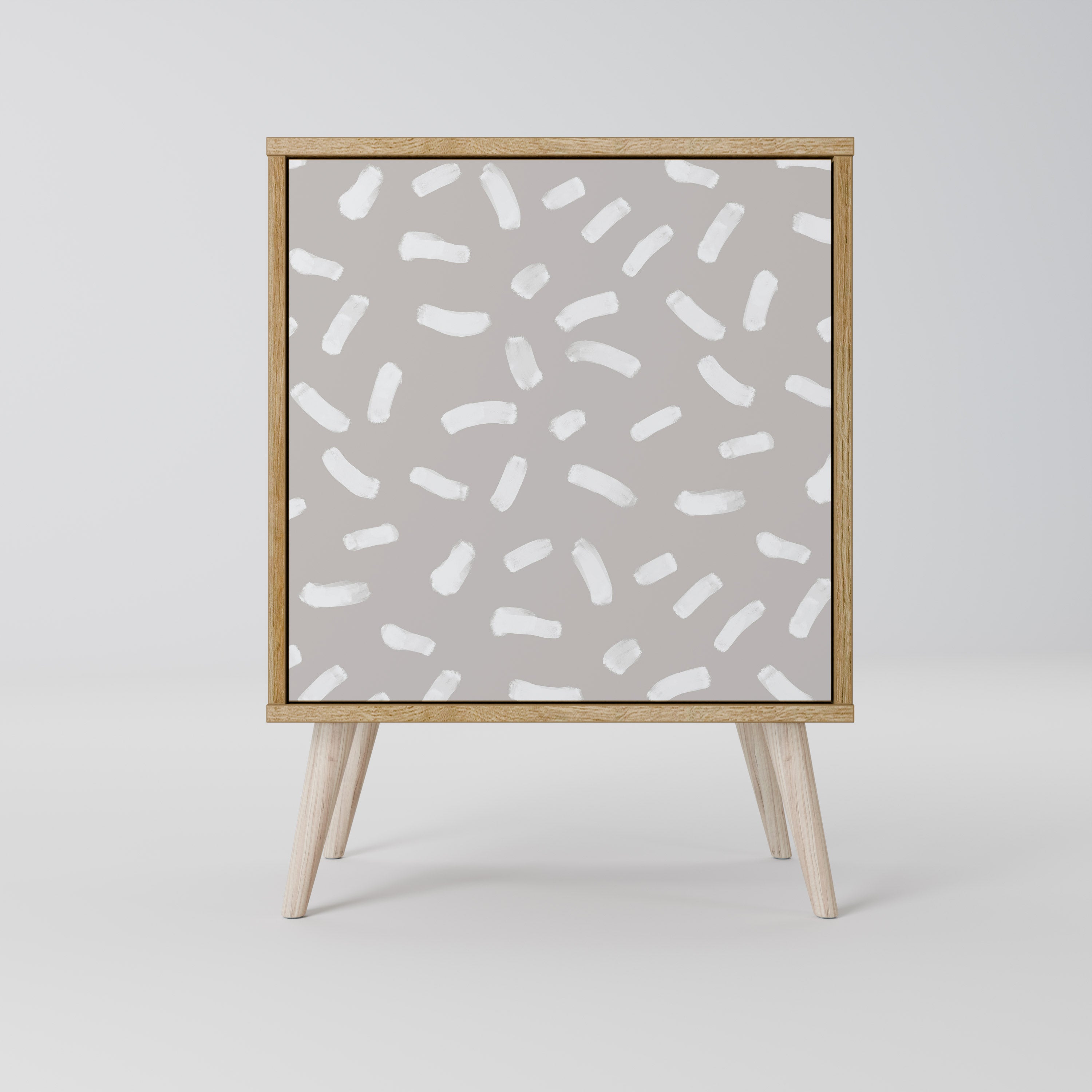 PASSING SECONDS Aparador de 1 Porta em Efeito Carvalho