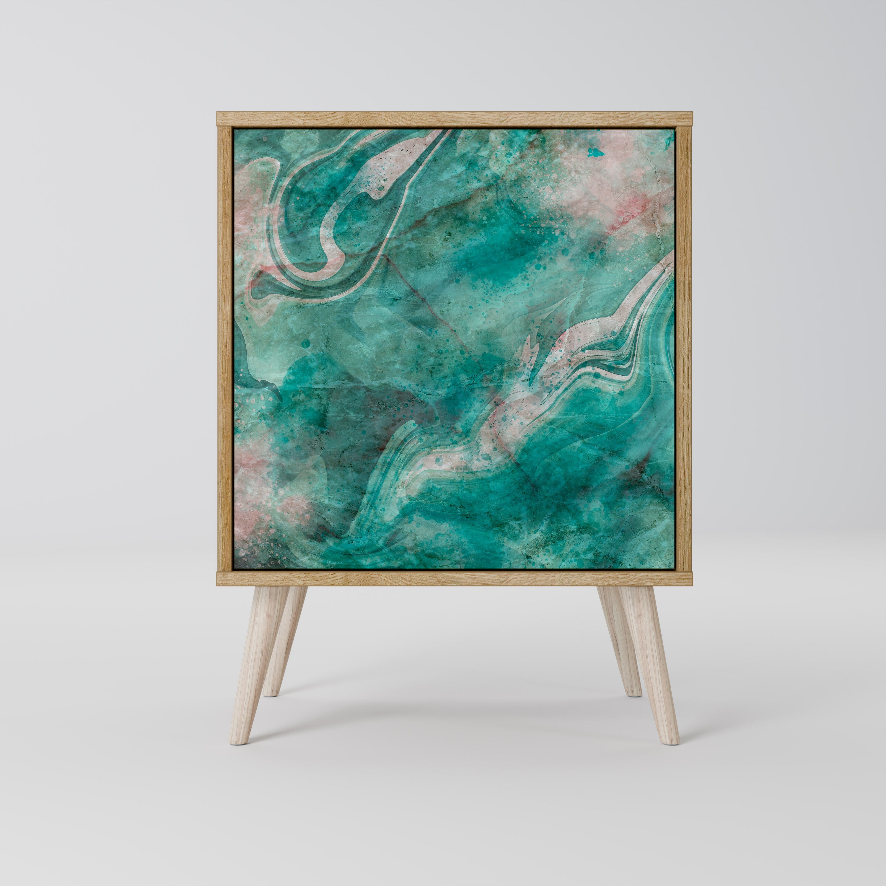 ABSTRACT ALCHEMY Aparador de 1 Porta em Efeito Carvalho