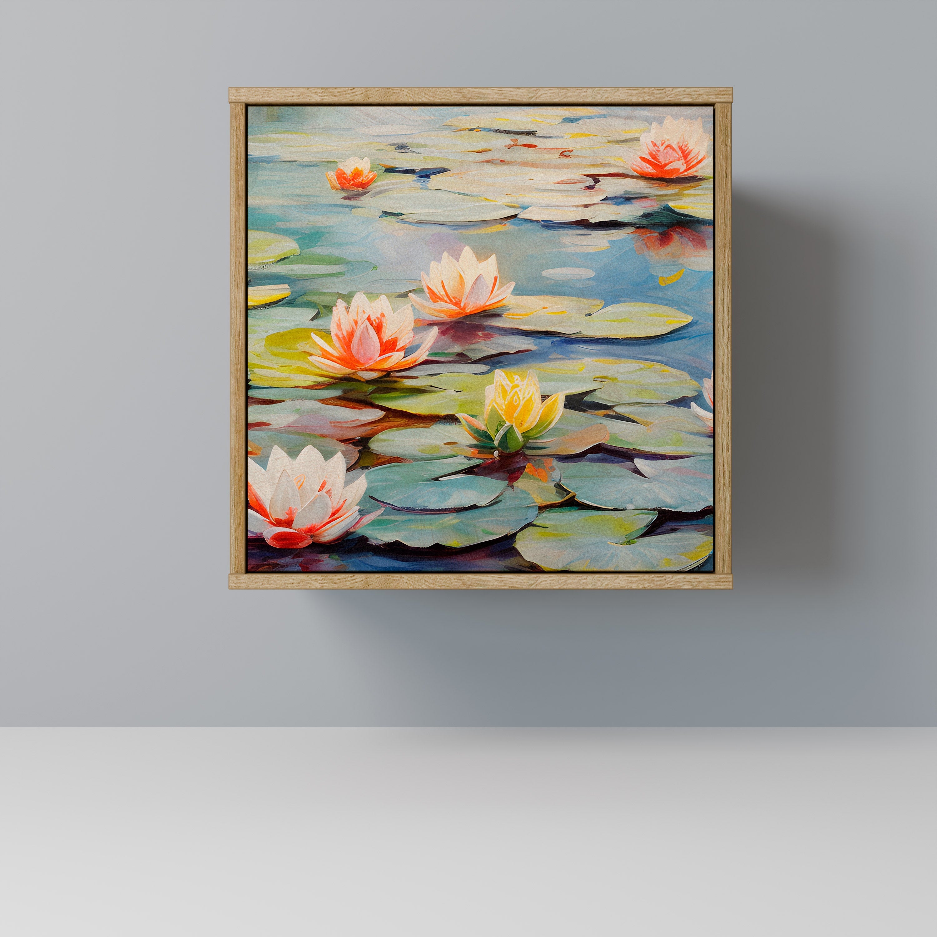 BLOOMING WATERS Aparador de 1 Porta em Efeito Carvalho