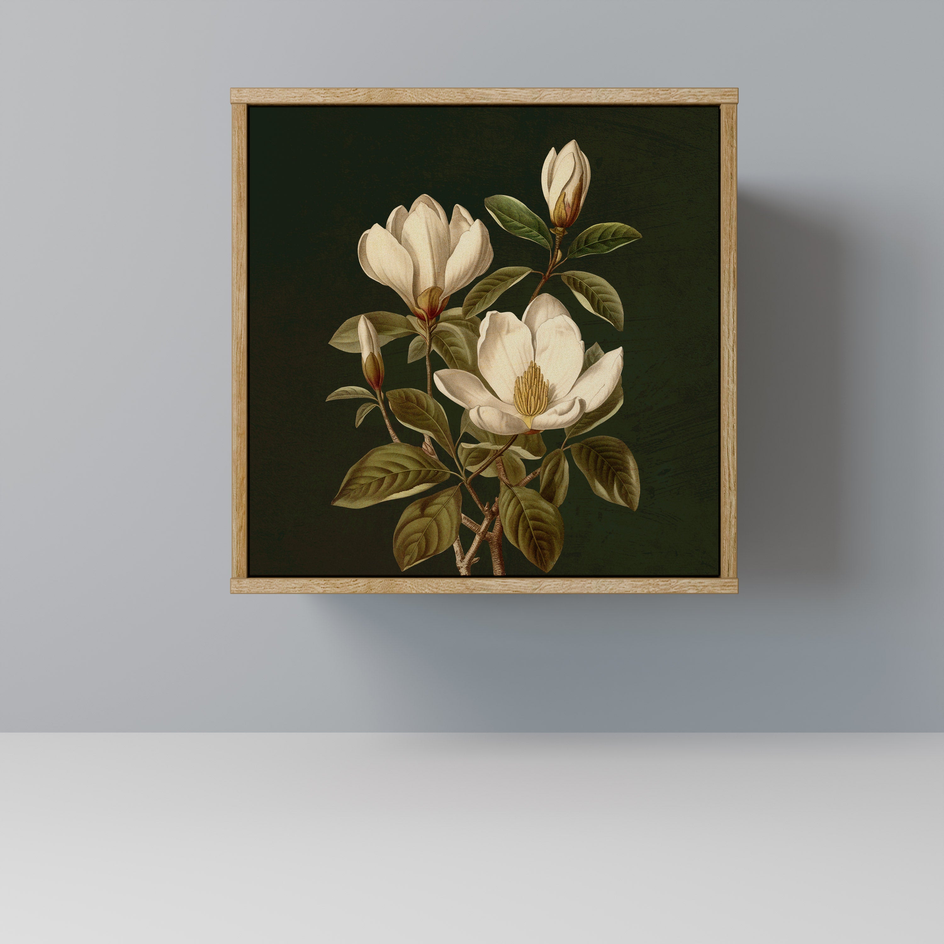 FLORAL NOIR Aparador de 1 Porta em Efeito Carvalho