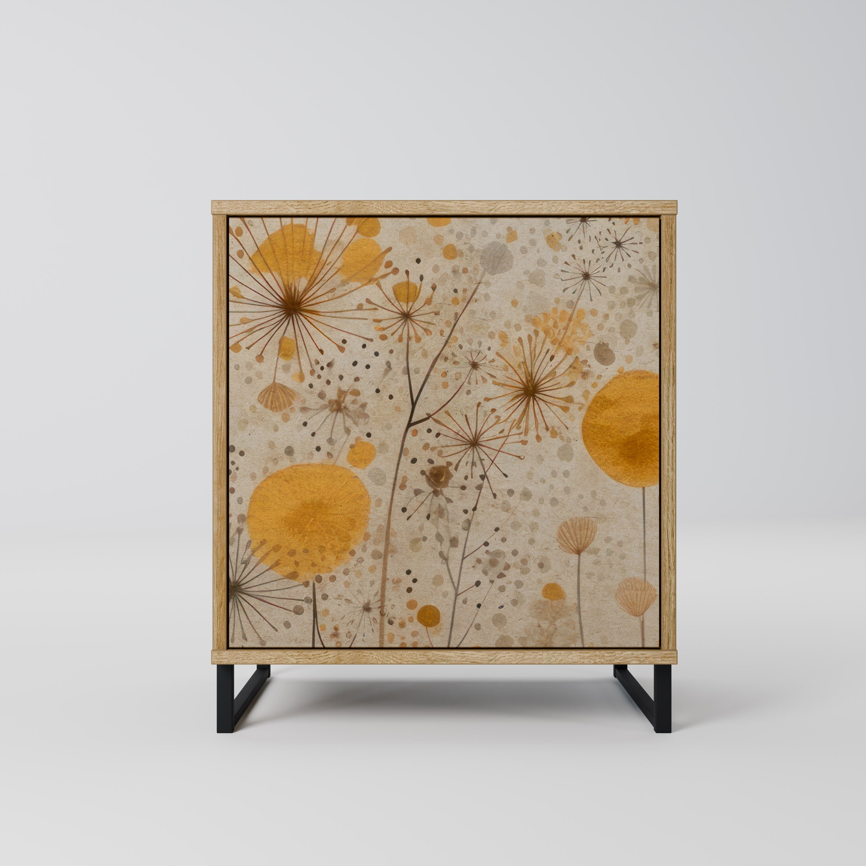 MORNING GLADE Aparador de 1 Porta em Efeito Carvalho