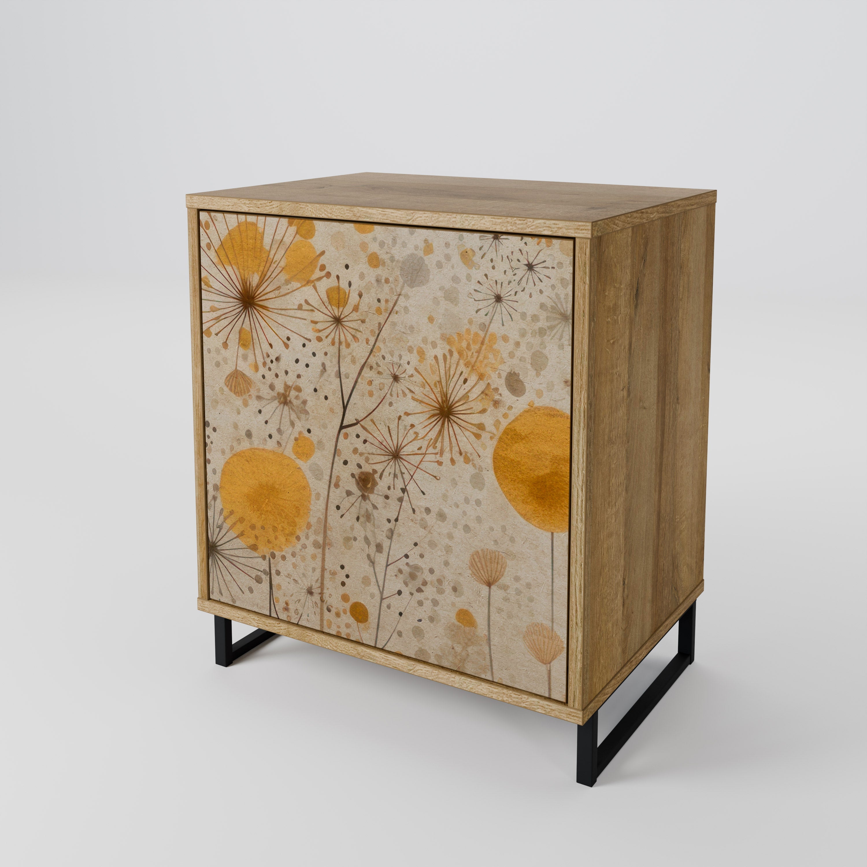 MORNING GLADE Aparador de 1 Porta em Efeito Carvalho